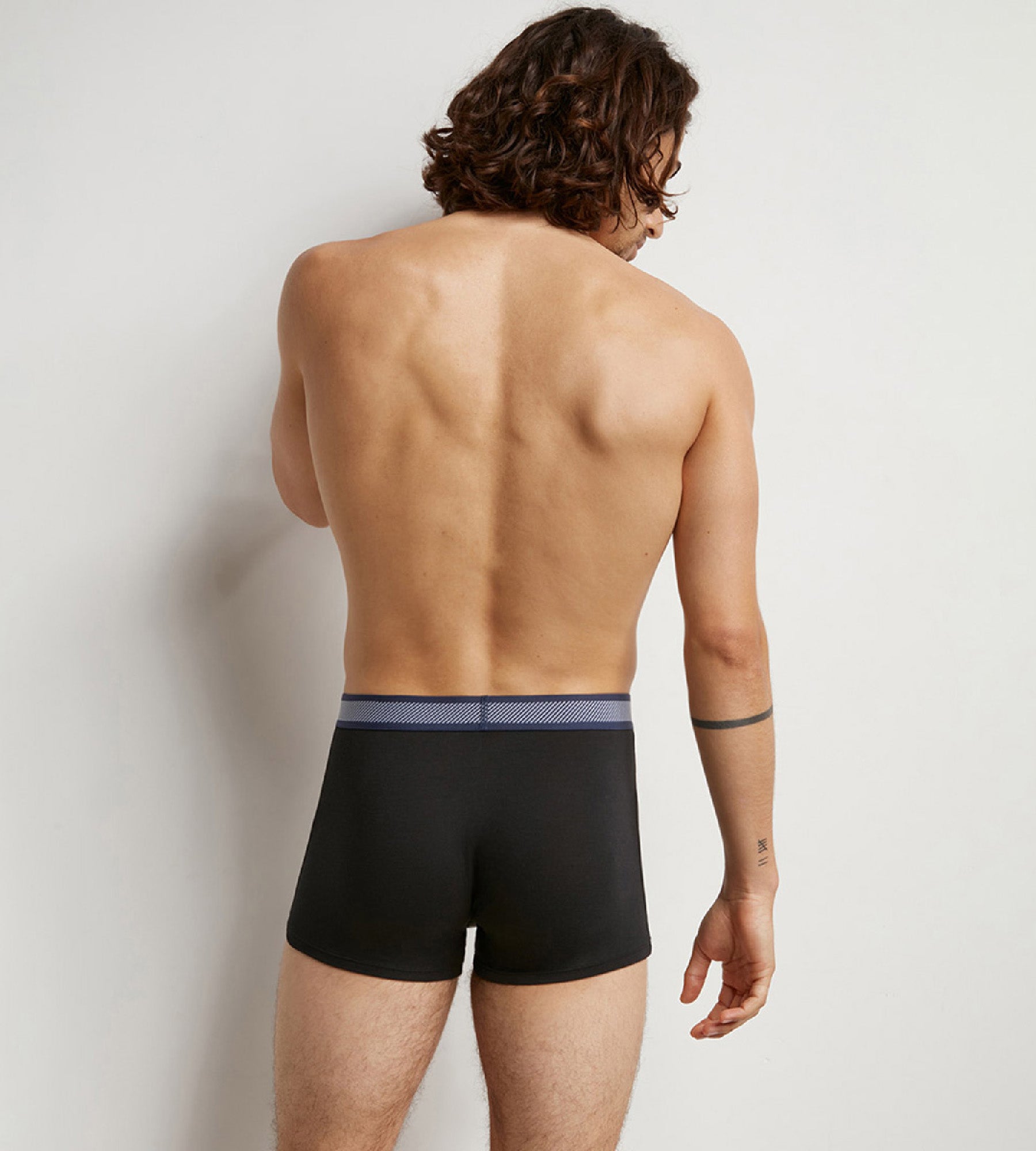 DIM Schwarze Piqué Boxershorts aus Modal-Baumwolle - DIM Smart