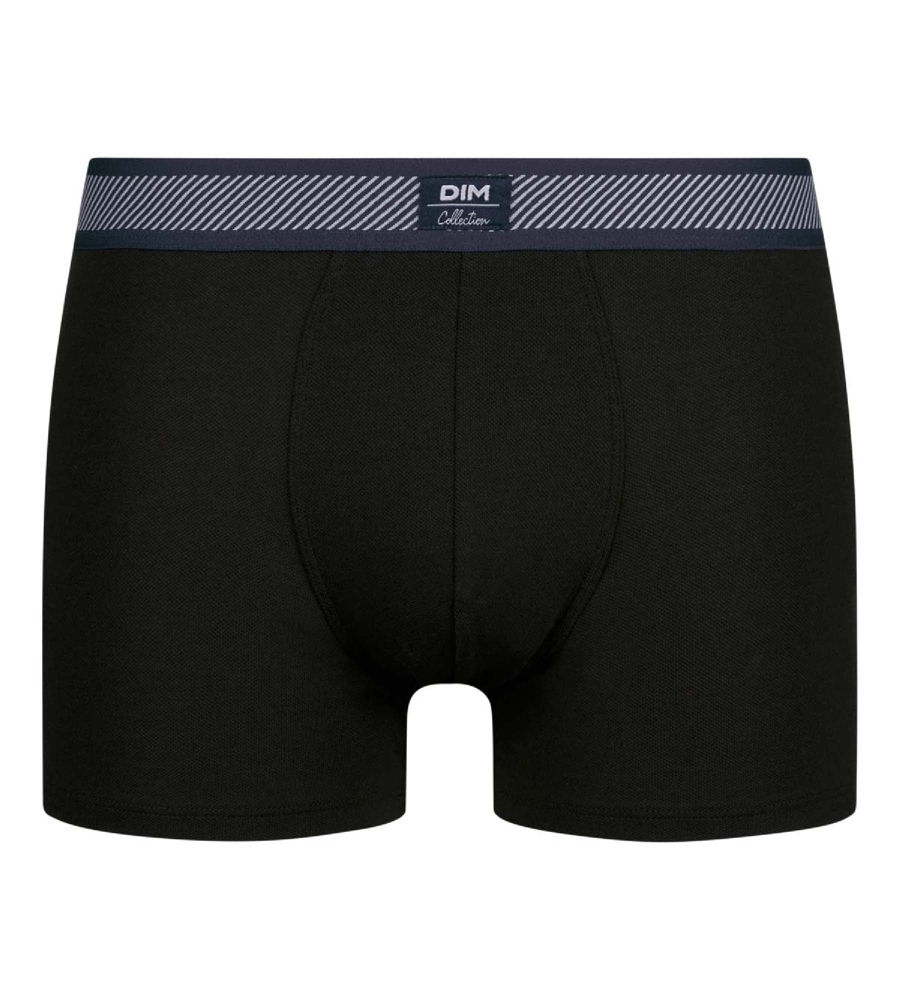 DIM Schwarze Piqué Boxershorts aus Modal-Baumwolle - DIM Smart