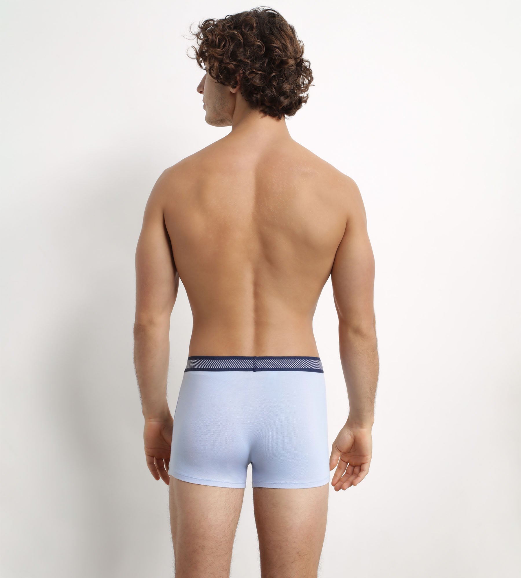DIM Blau Artic Piqué Boxershorts aus Modal-Baumwolle - DIM Smart