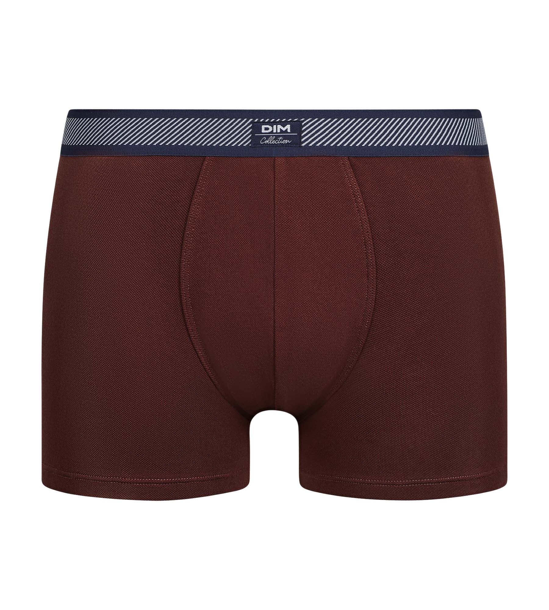 DIM Weinrote Piqué Boxershorts aus Modal-Baumwolle - DIM Smart