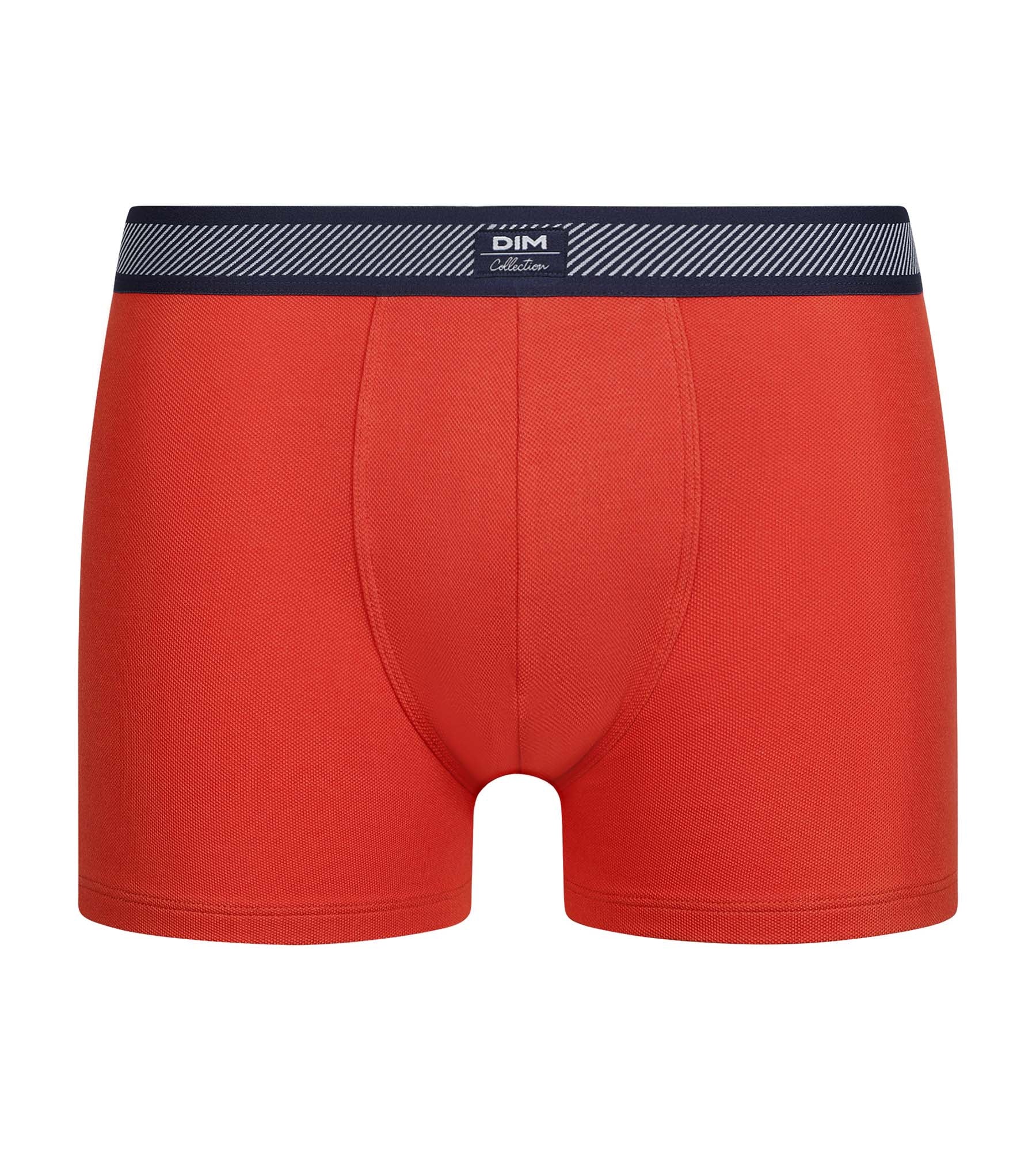 DIM Orangefarbene Piqué Boxershorts aus Modal-Baumwolle - DIM Smart