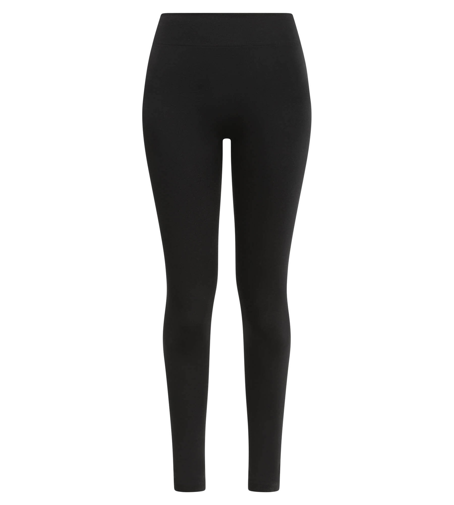DIM Schwarze Thermo-Leggings für Damen mit Fleece-Innenseite Dim Relax & Go