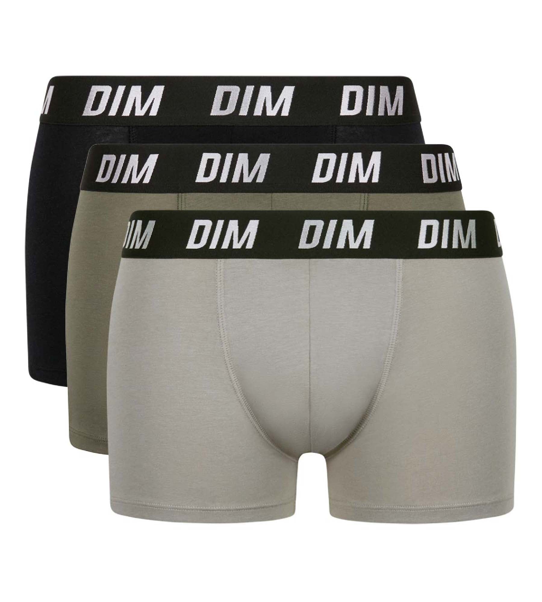DIM 3er-Pack grün/schwarze Boxershorts mit Wärmeregulierung - Regul'Activ