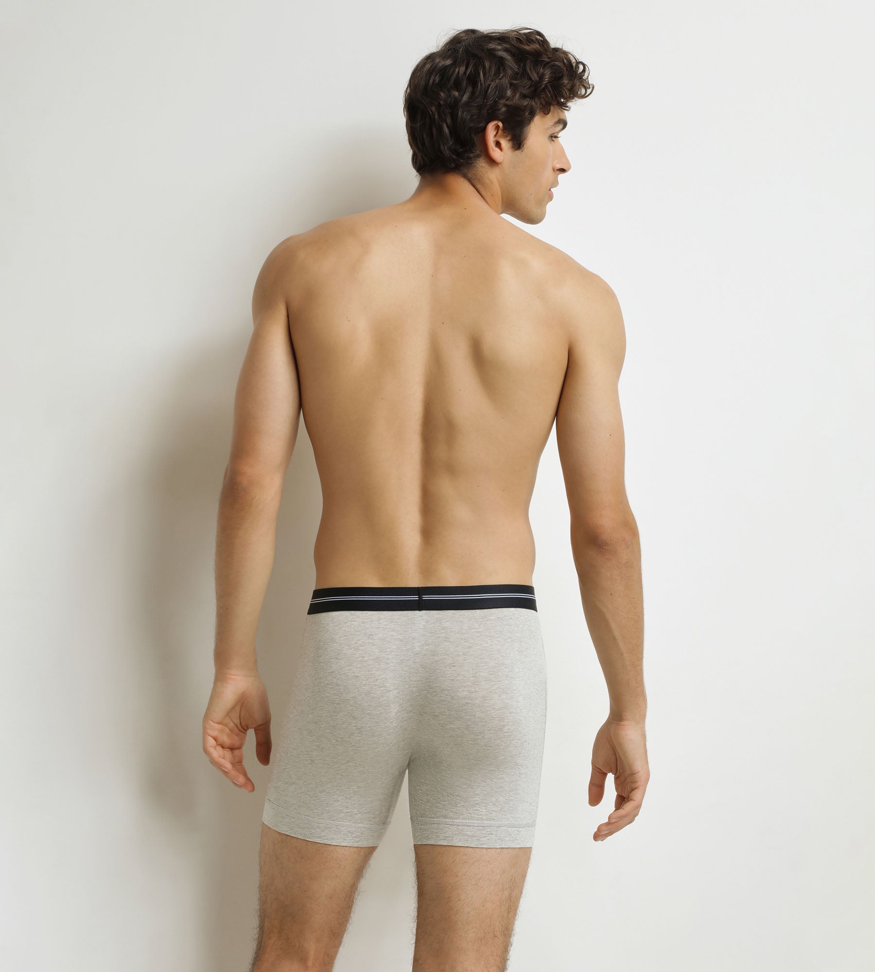 DIM Lange Boxershorts für Männer Grau meliert Dim Icons