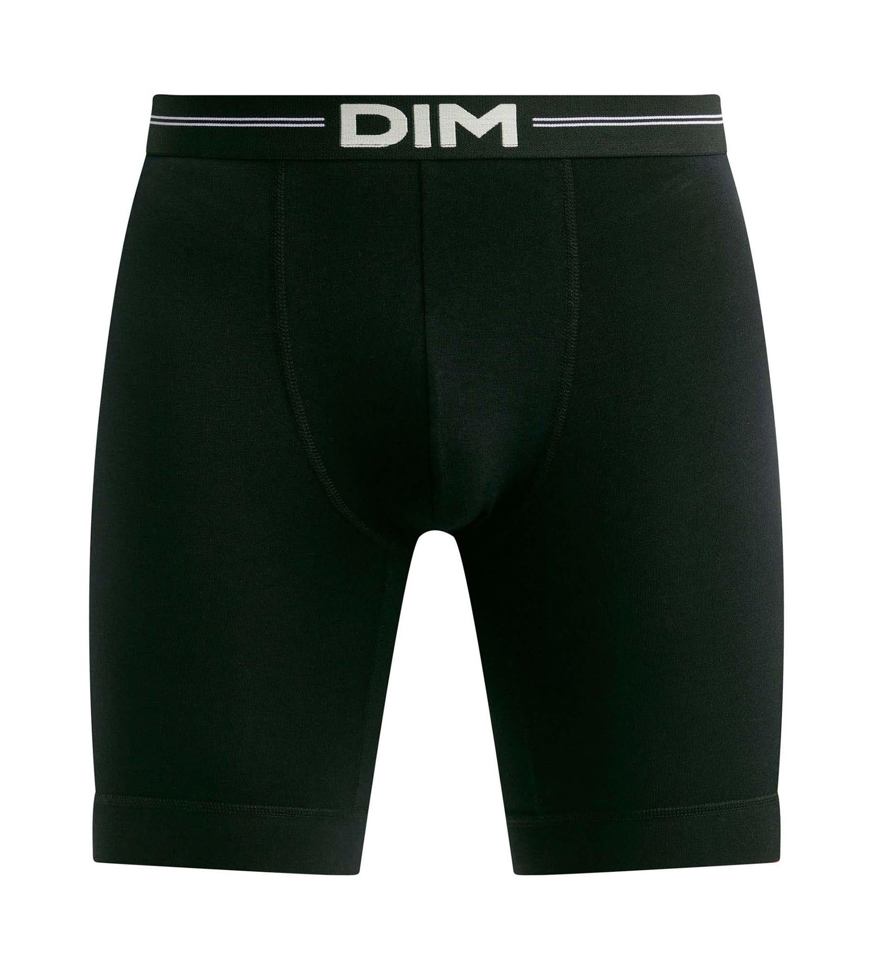 DIM Schwarze lange Boxershorts aus Mikrofaser - Icons Essentiel
