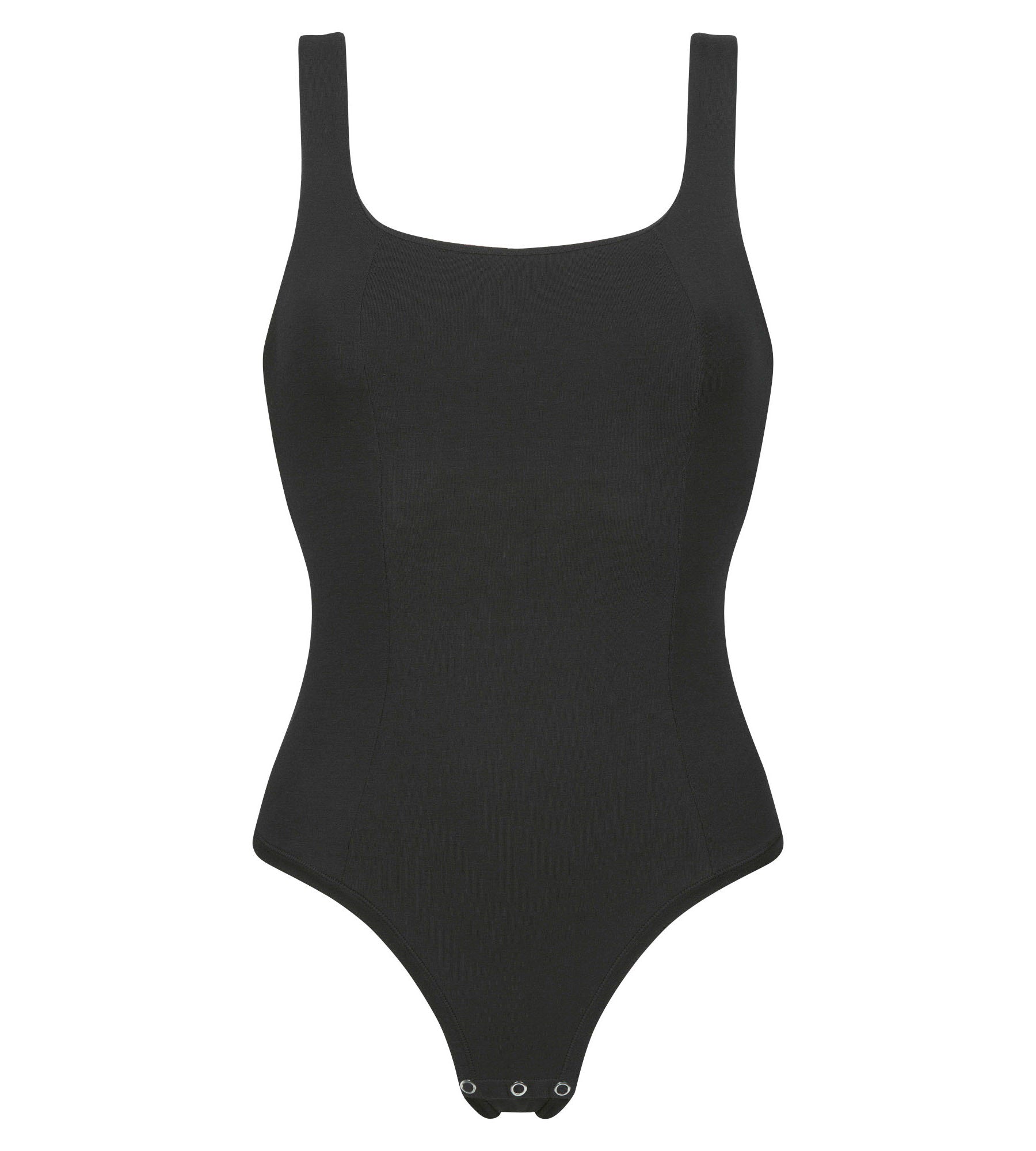 DIM Schwarzer Body aus Modalbaumwolle - Icons Essentiel