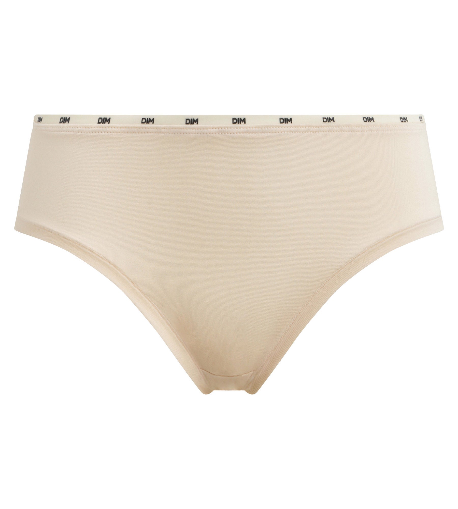 DIM Hellbeiger Slip aus Stretch-Baumwolle mit Zierbündchen - Icons Essentiel