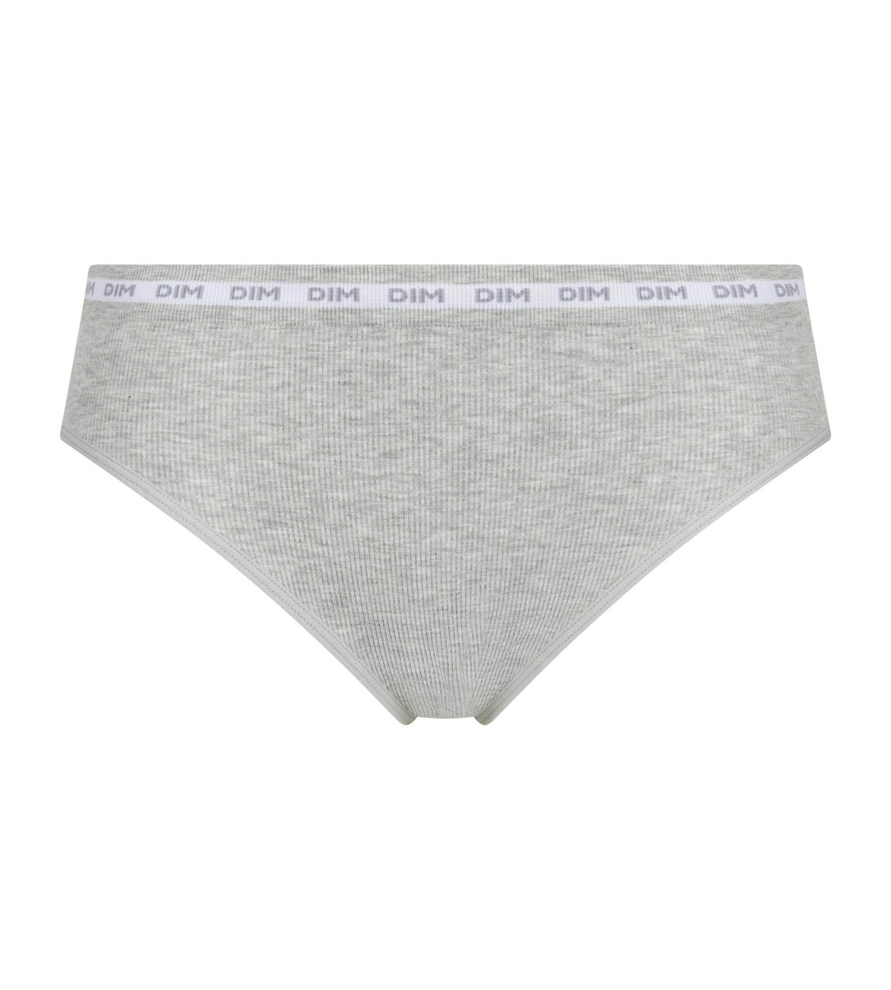DIM Gerippter Slip für Frauen Grau meliert Dim Icons
