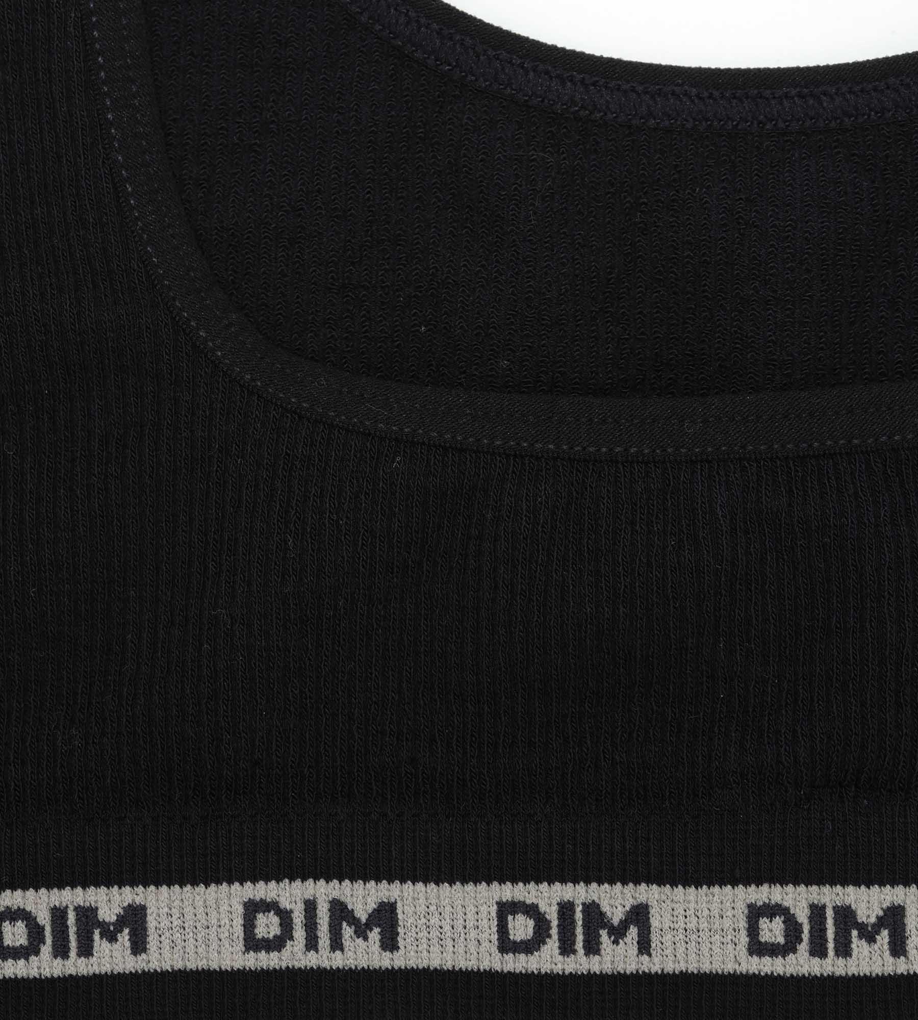 DIM Schwarzes Mädchen-Bustier aus weichem Rippstrick - Icons