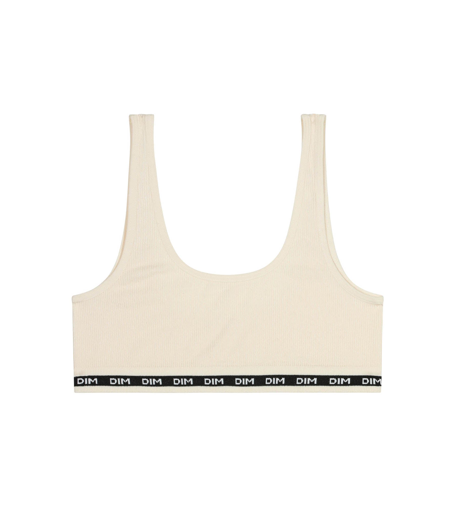 DIM Hellbeiges Mädchen-Bustier aus weichem Rippstrick - Icons
