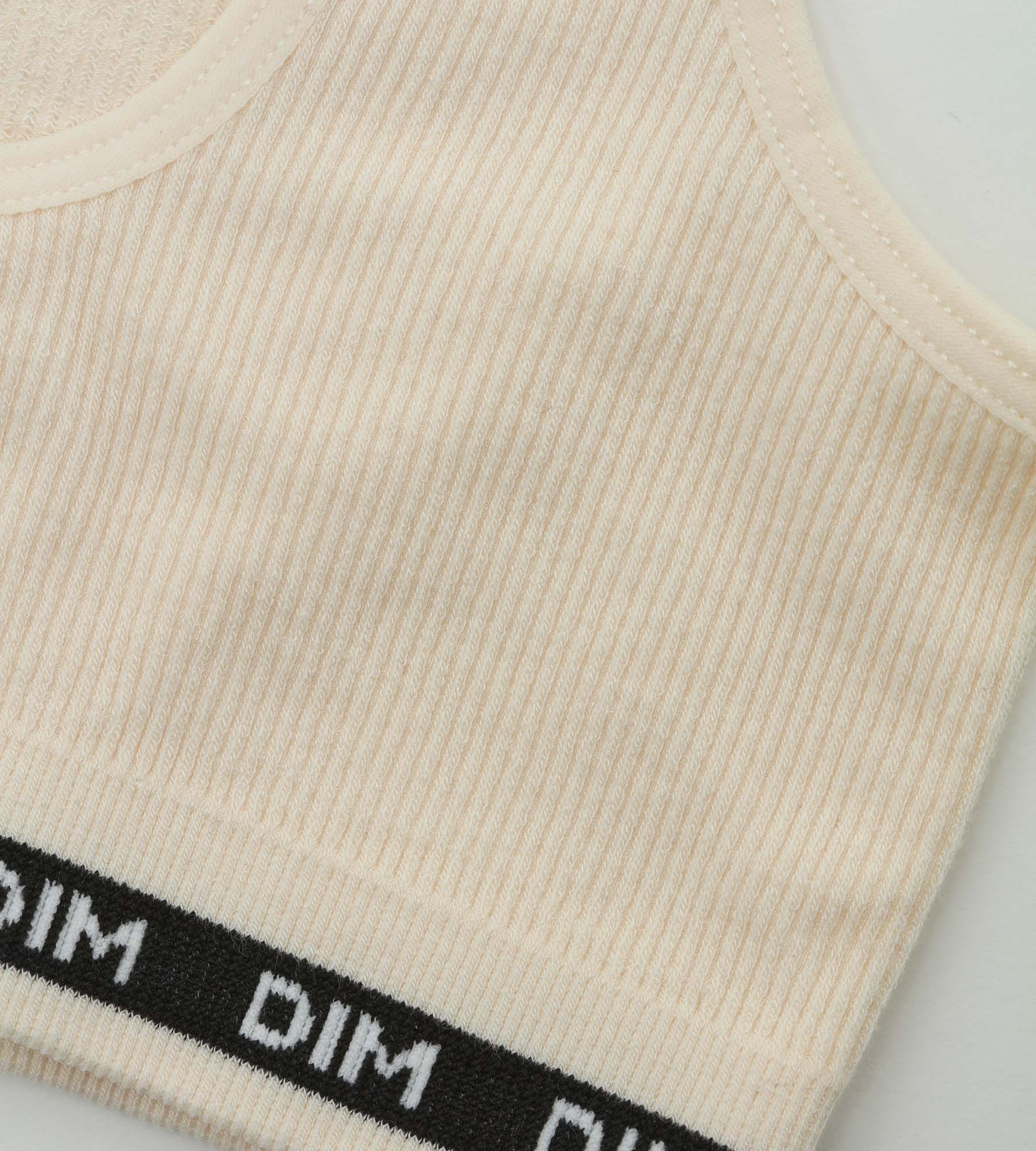 DIM Hellbeiges Mädchen-Bustier aus weichem Rippstrick - Icons