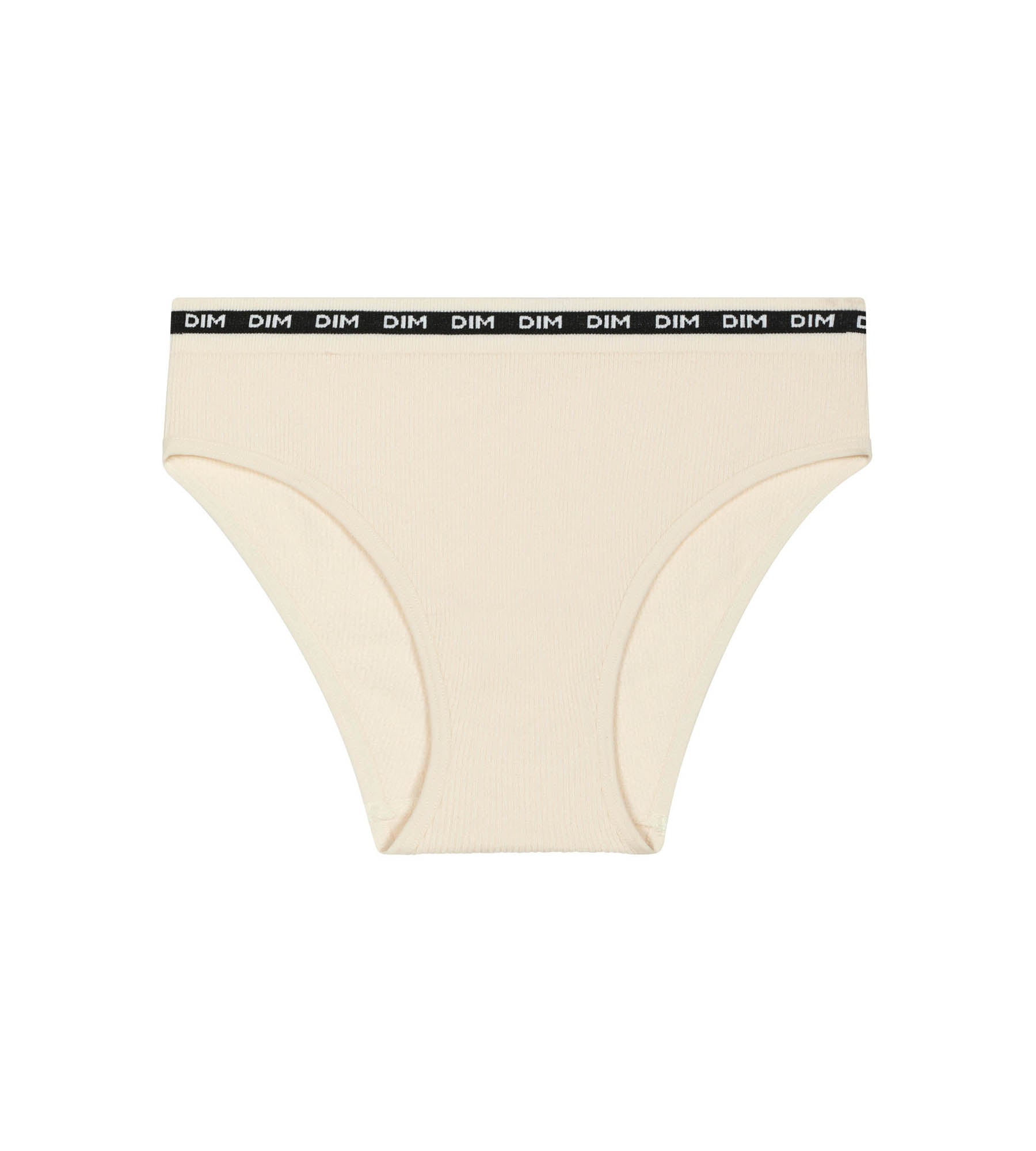 DIM Hellbeiger Mädchenslip aus weichem Rippstrick - Icons