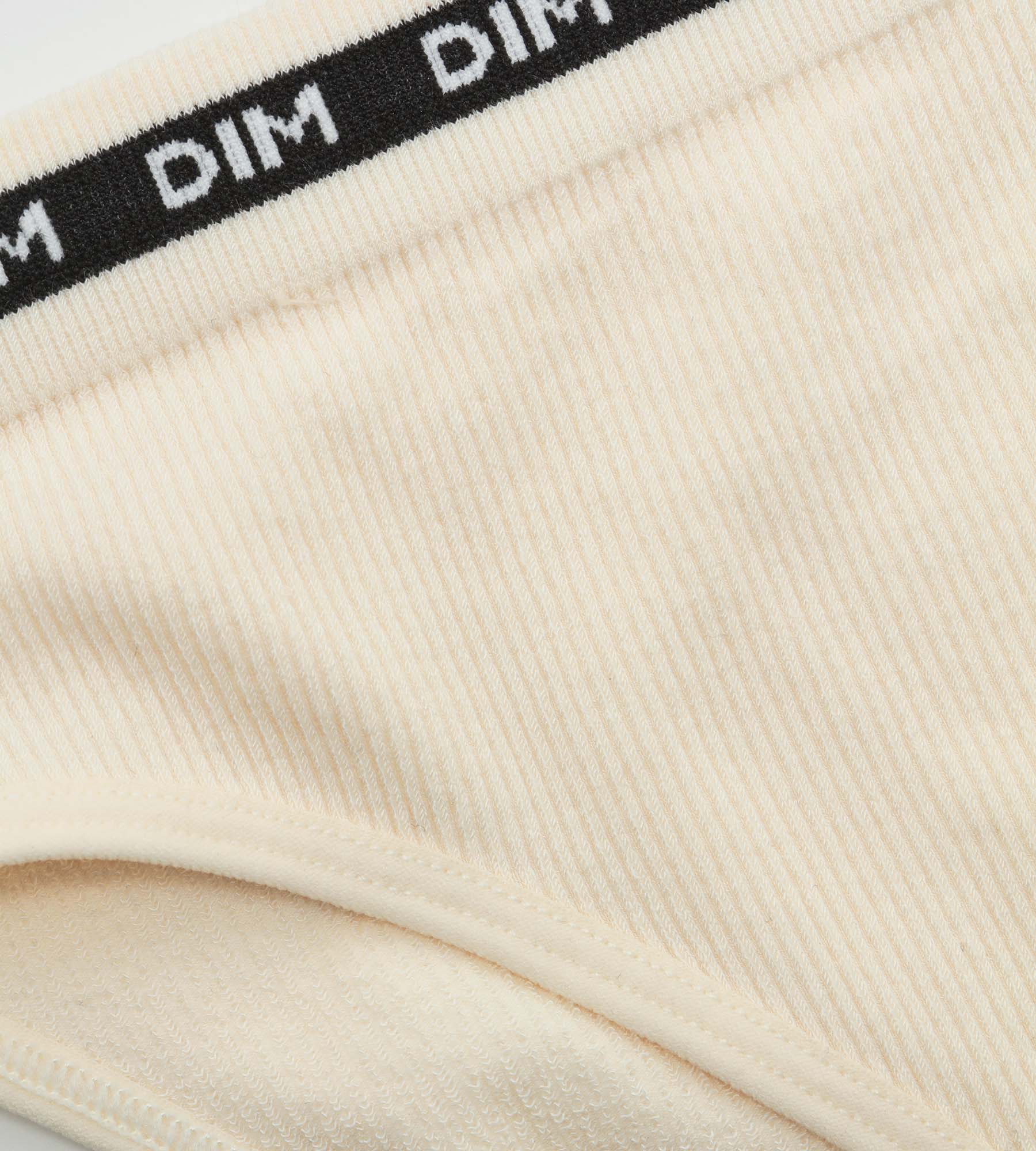 DIM Hellbeiger Mädchenslip aus weichem Rippstrick - Icons