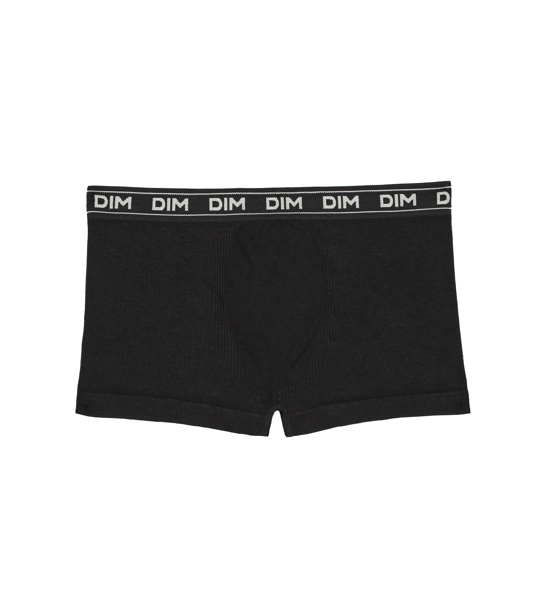 DIM Schwarze Jungen-Boxershorts aus weichem Rippstrick - Icons