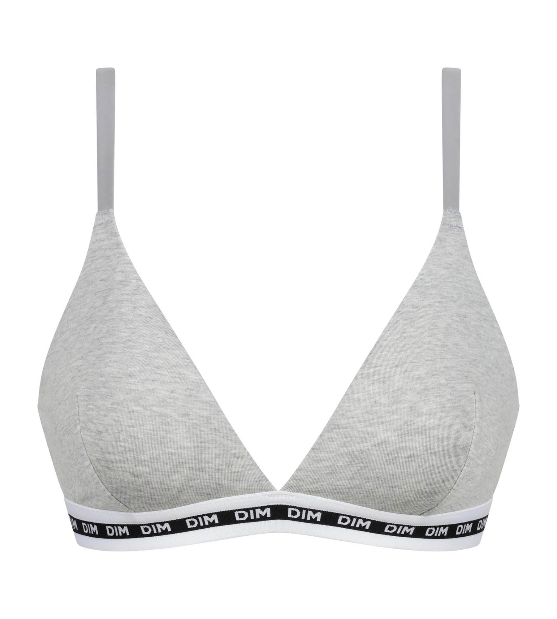 DIM Dim Icons Triangel-BH für Frauen, ohne Bügel, grau meliert
