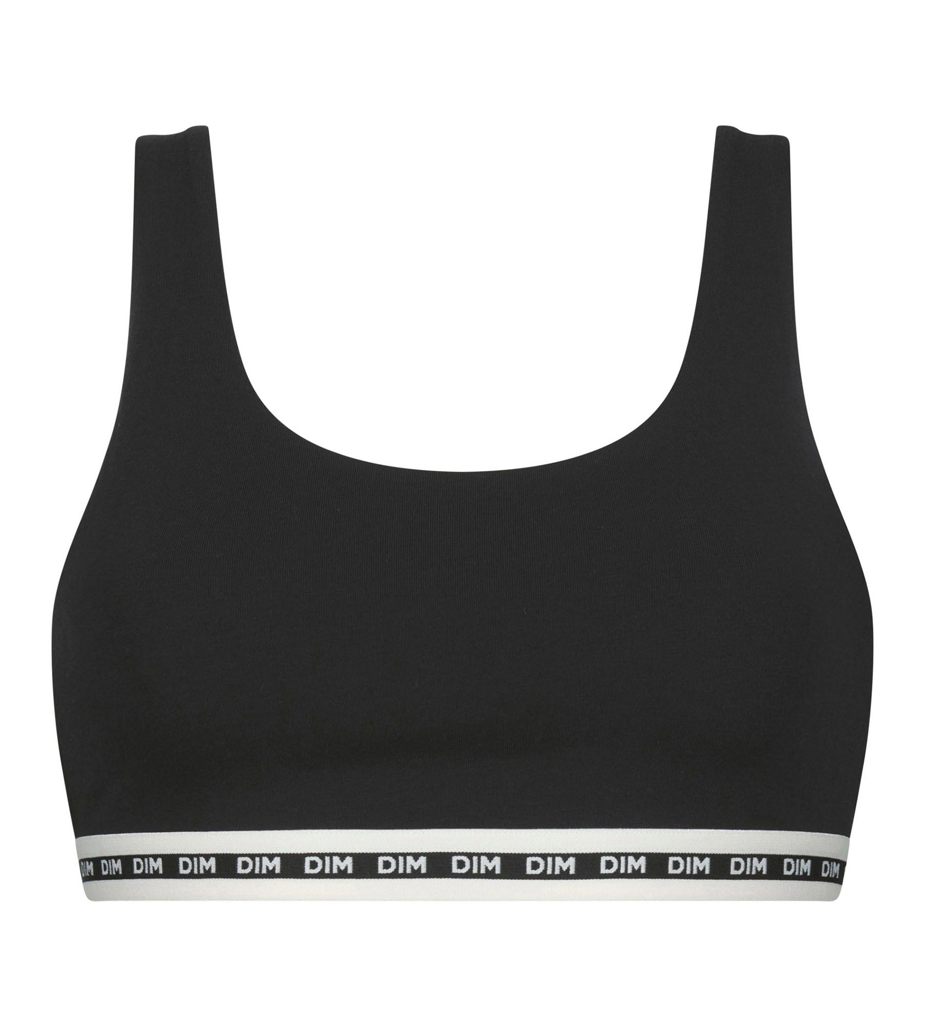DIM Schwarzes Bustier aus Mikrofaser - Icons Essentiel