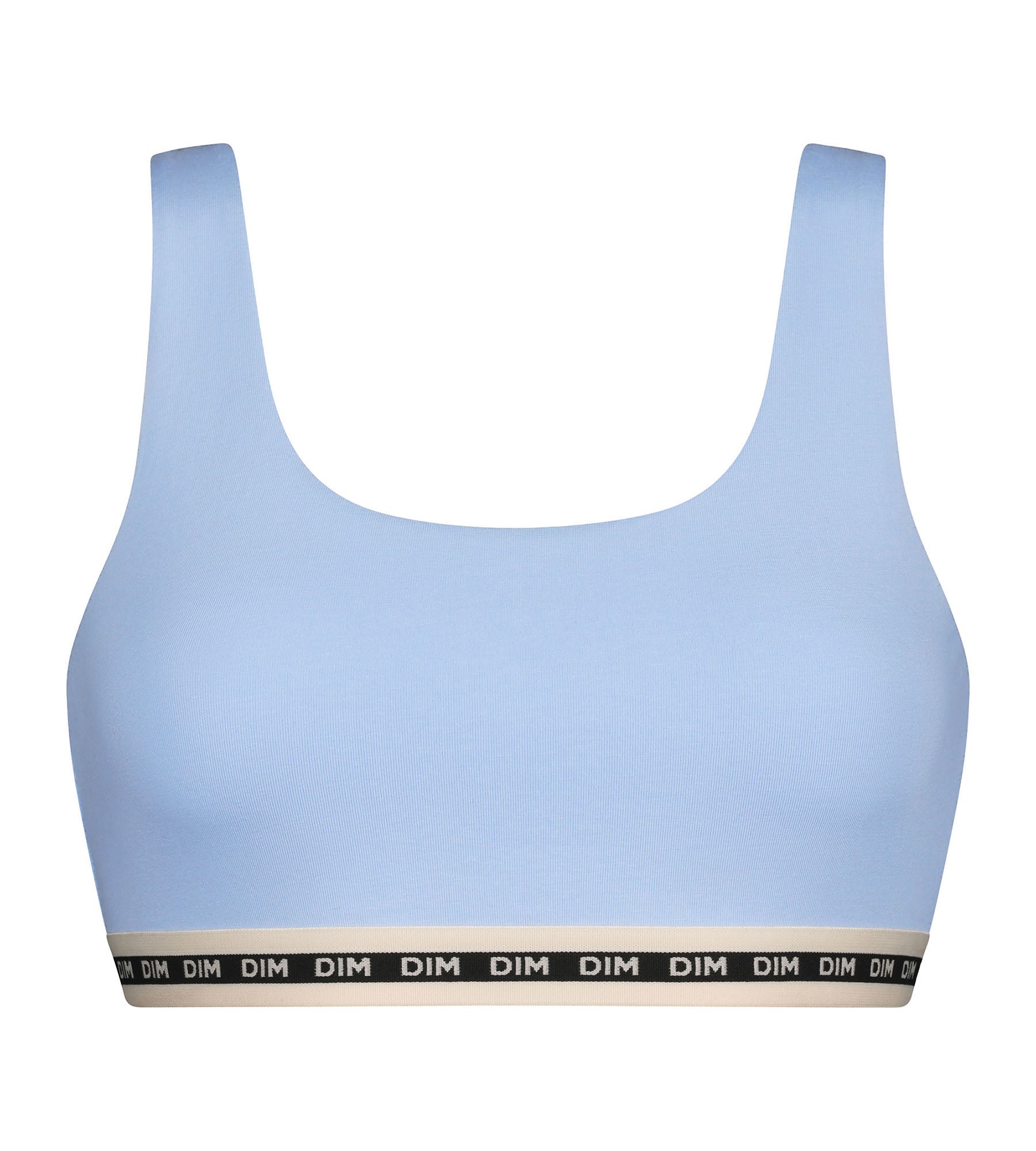 DIM Azurblauer Bustier aus Mikrofaser - Icons Essentiel