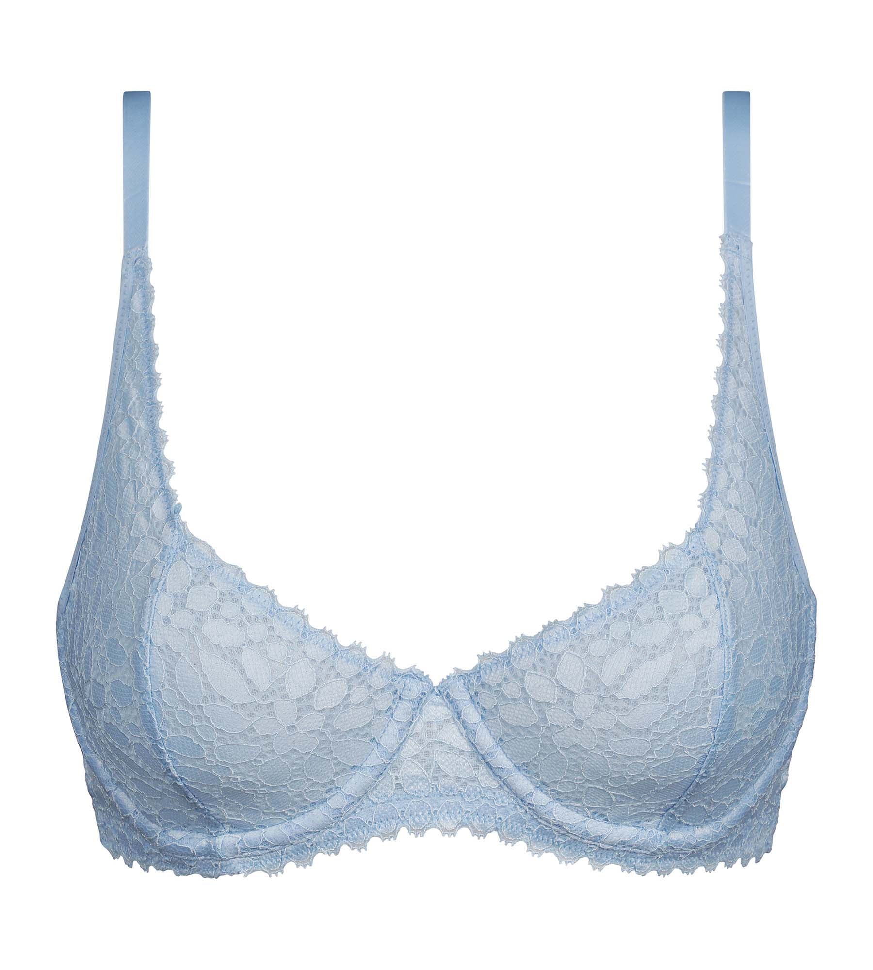 DIM Blauer Bügel-BH aus floraler Spitze – Dim Daily