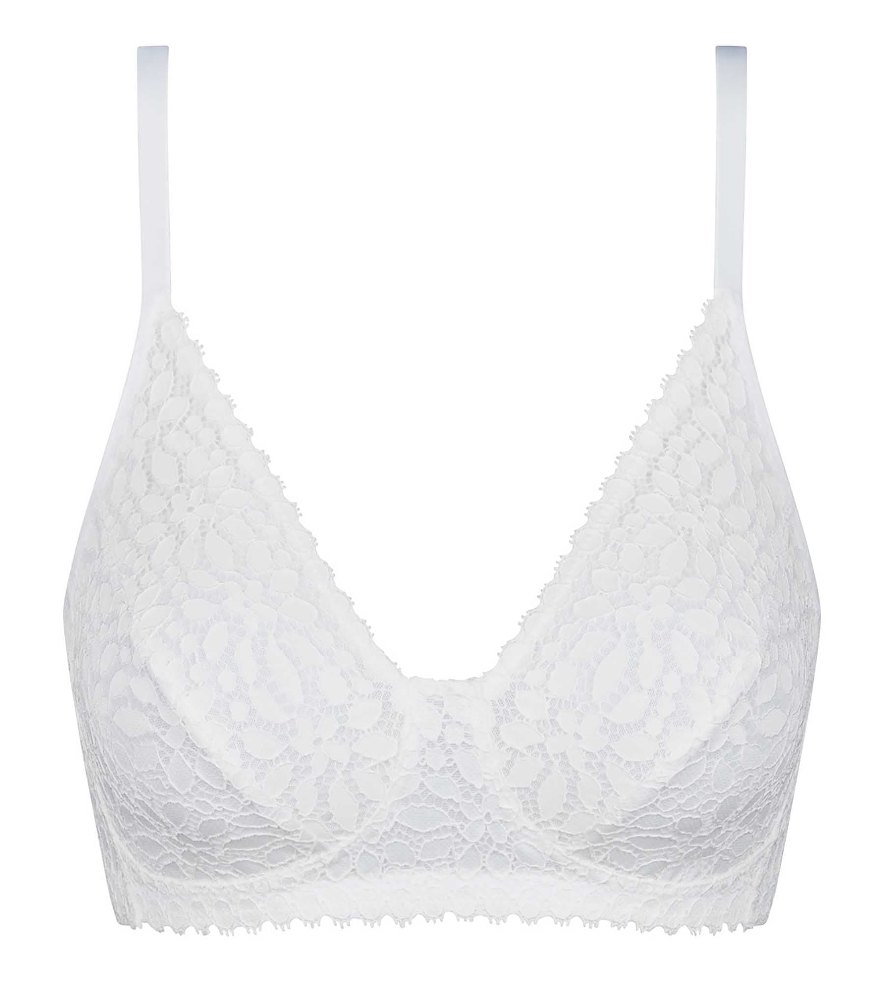 DIM Weißer BH ohne Bügel aus floraler Spitze - Daily Dentelle
