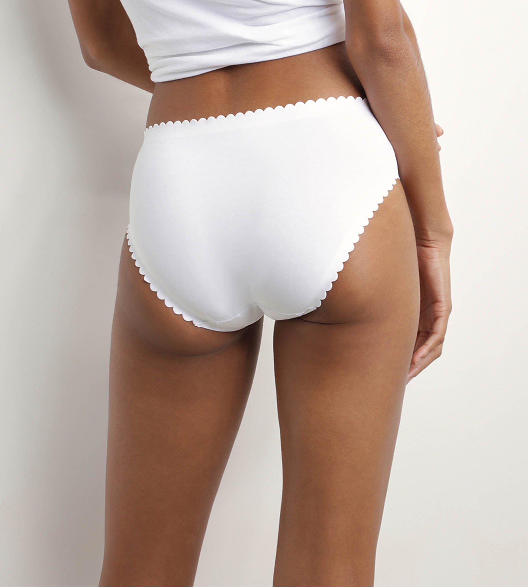 DIM 2er-Pack Slips aus Stretch-Baumwolle weiß/grau - Body Touch Easy