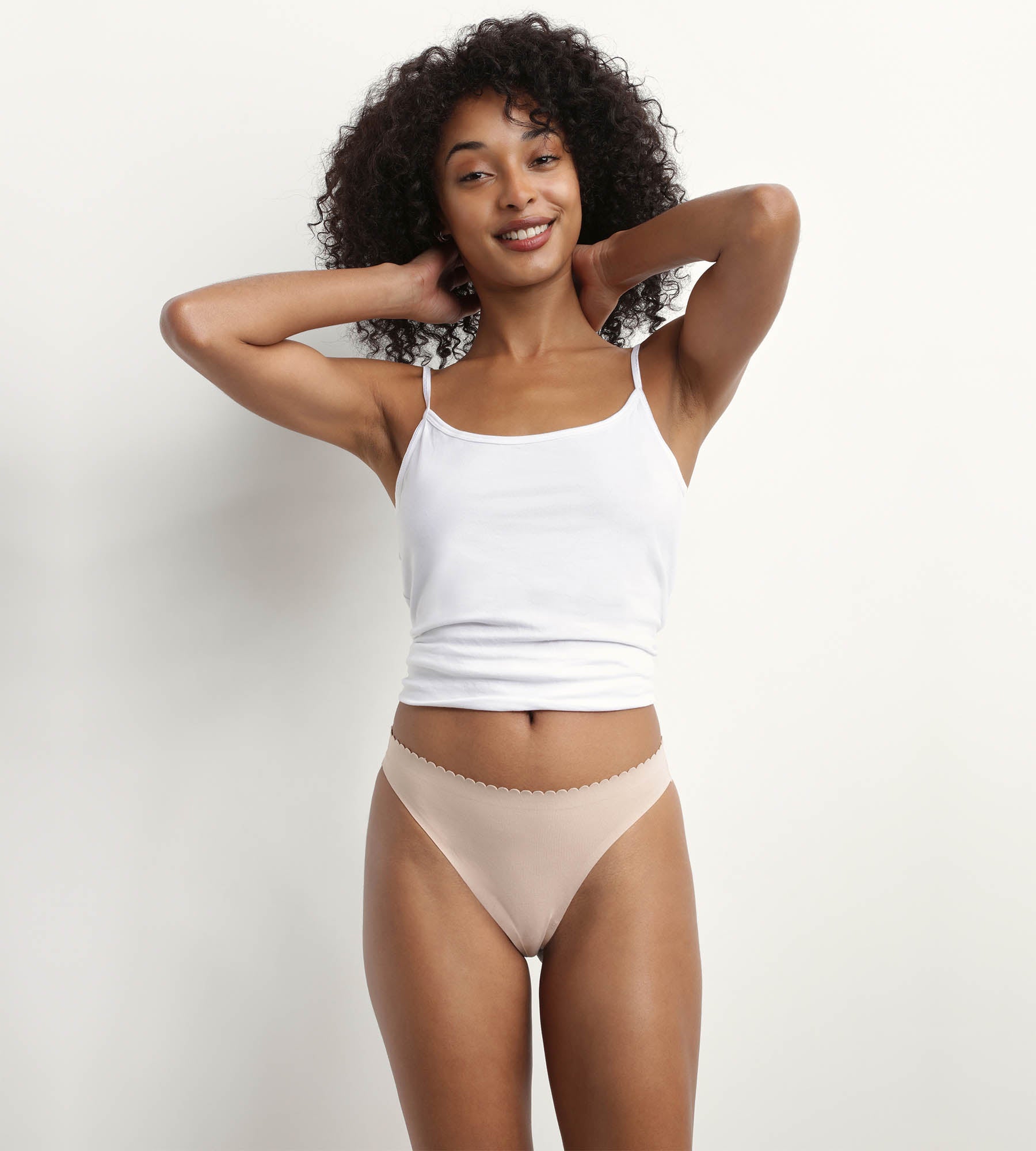 DIM 2er-Pack Tangas aus Mikrofaser schwarz/nude - Body Touch Easy