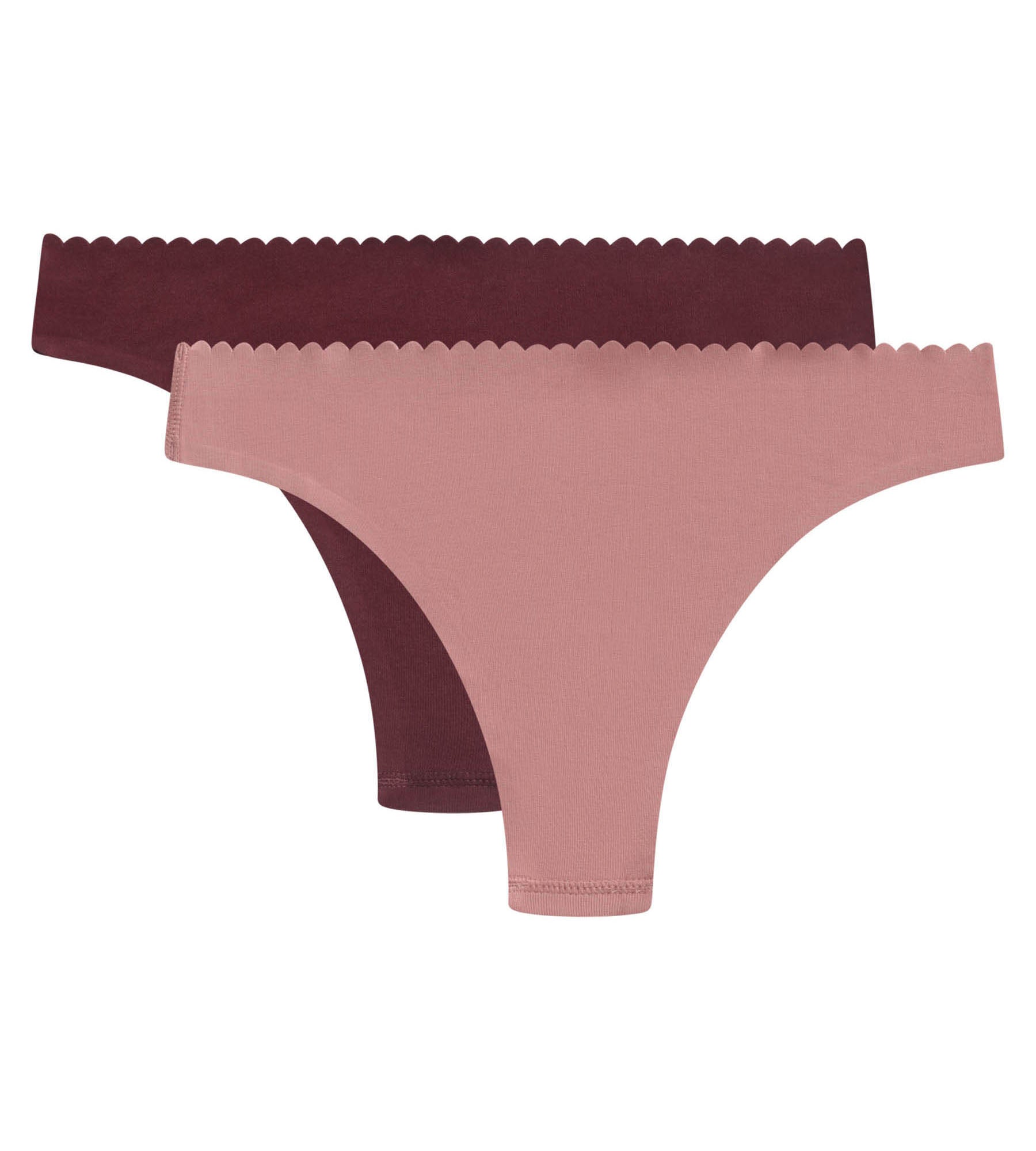 DIM 2er-Pack Tangas aus Mikrofaser rosa/rubinrot - Body Touch Easy