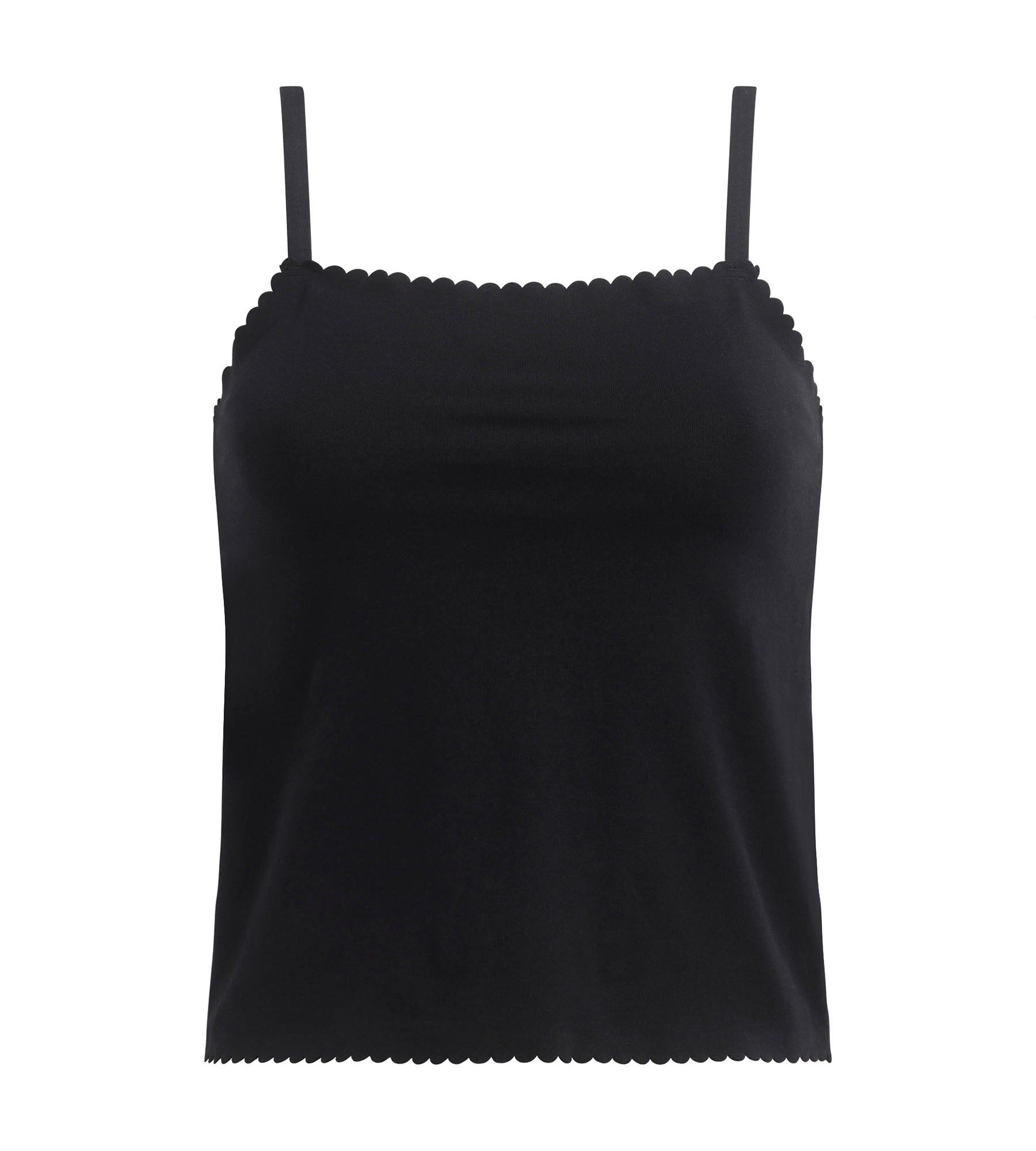 DIM Schwarzes Top aus Stretch-Baumwolle - Body Touch Easy