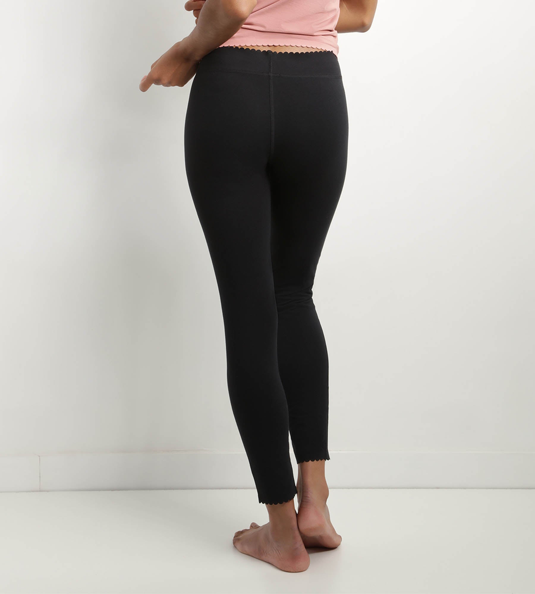 DIM Schwarze blickdichte Damen-Leggings aus Stretch-Baumwolle - Body Touch Easy