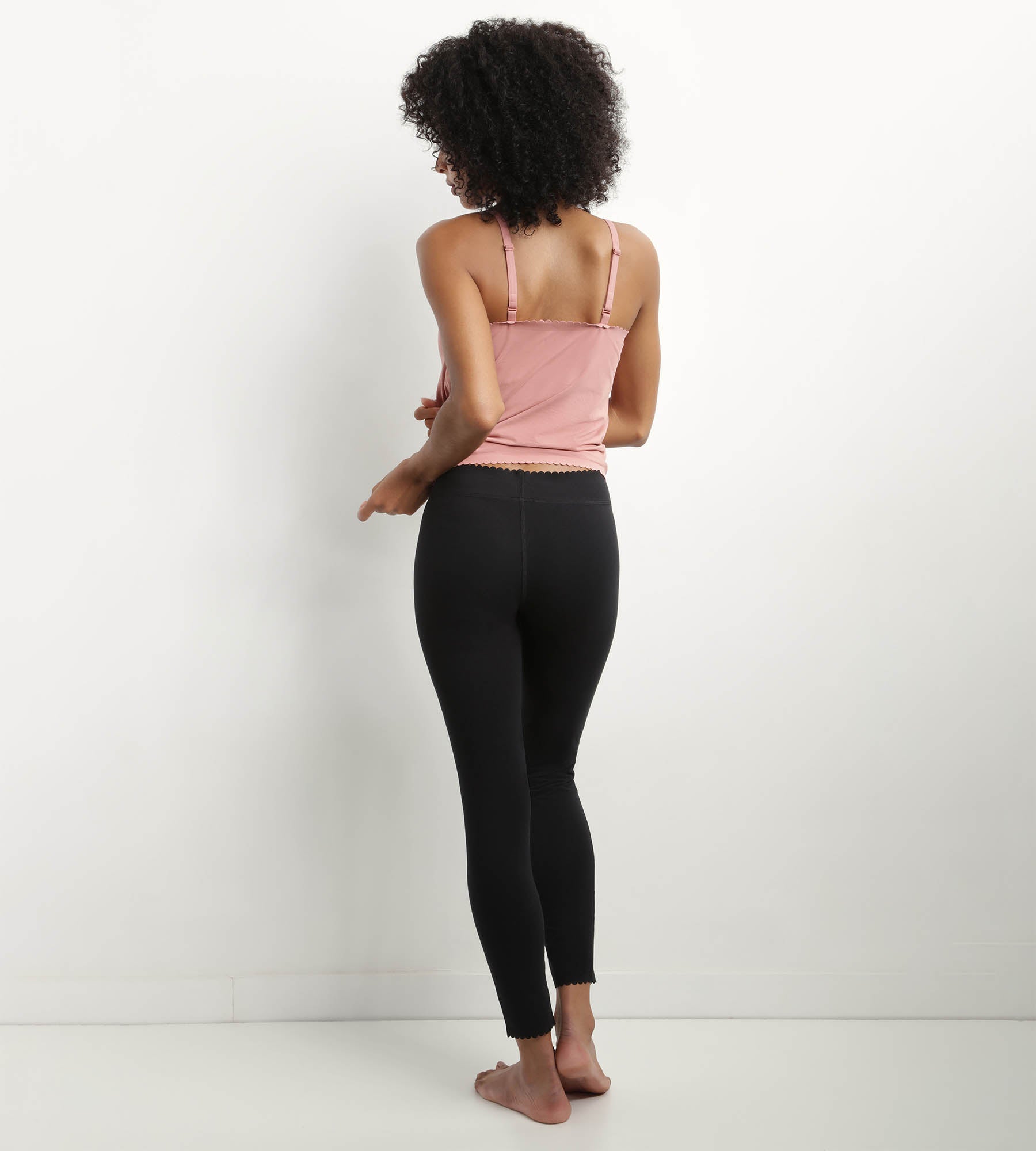 DIM Schwarze blickdichte Damen-Leggings aus Stretch-Baumwolle - Body Touch Easy