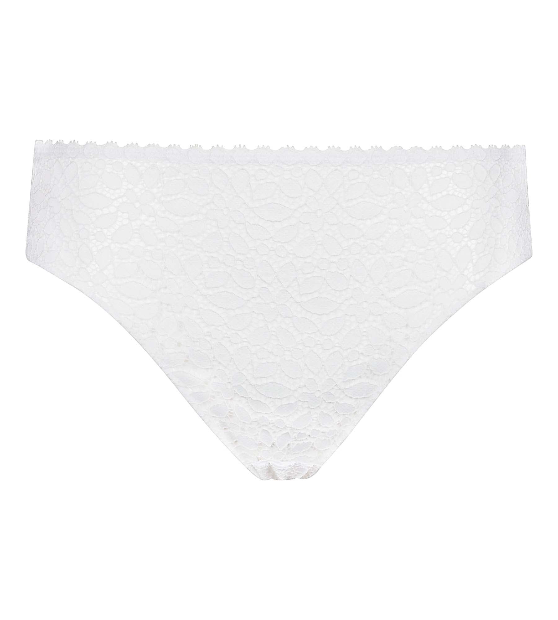 DIM Weißer Slip aus floraler Spitze - Daily Dentelle
