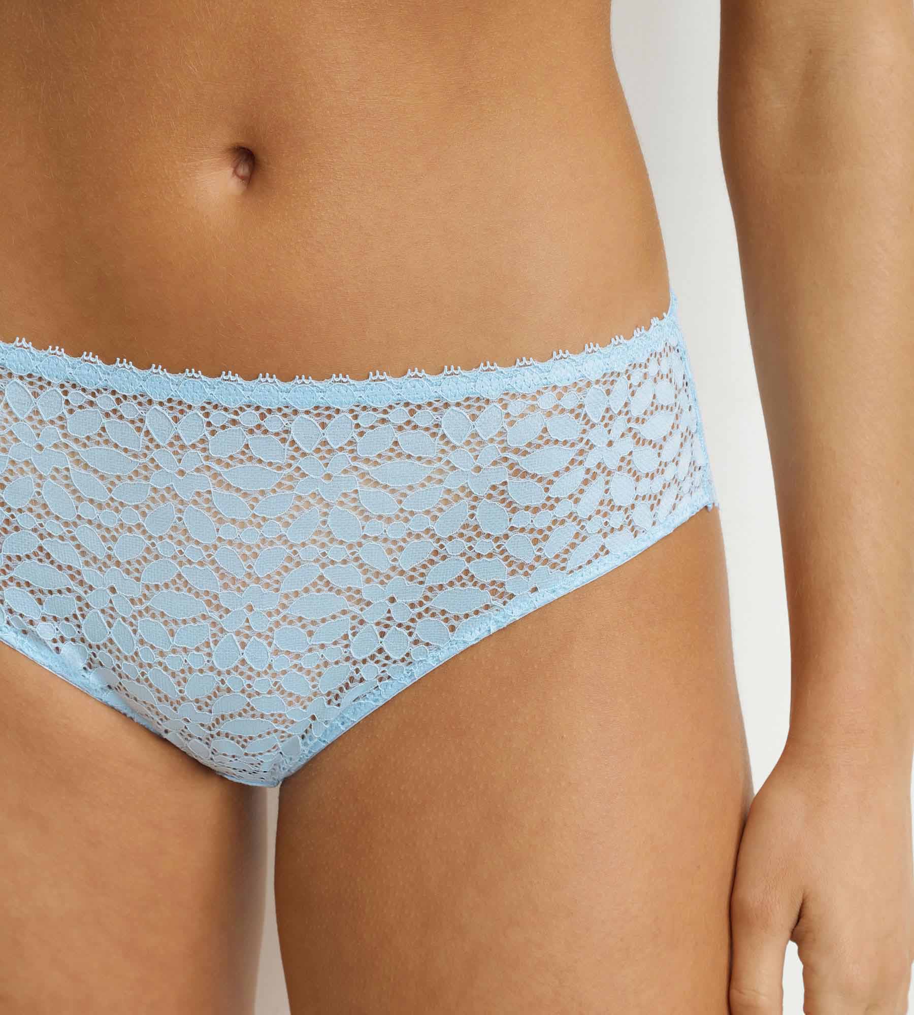 DIM Blauer Slip aus floraler Spitze Shirt – Daily Dentelle
