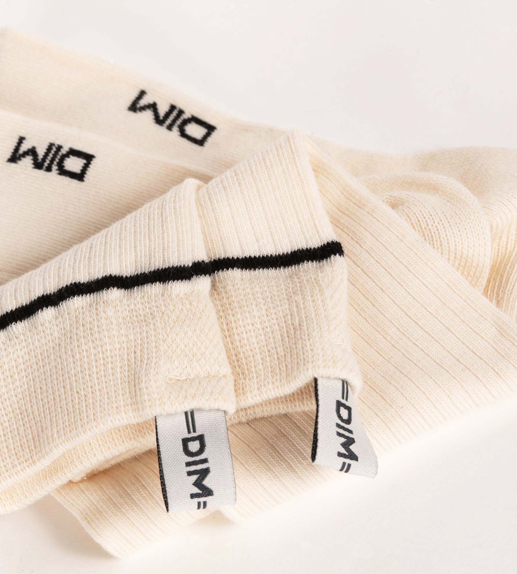 DIM 3er-Pack schwarze/graue Socken aus Baumwolle – EcoDim Sport