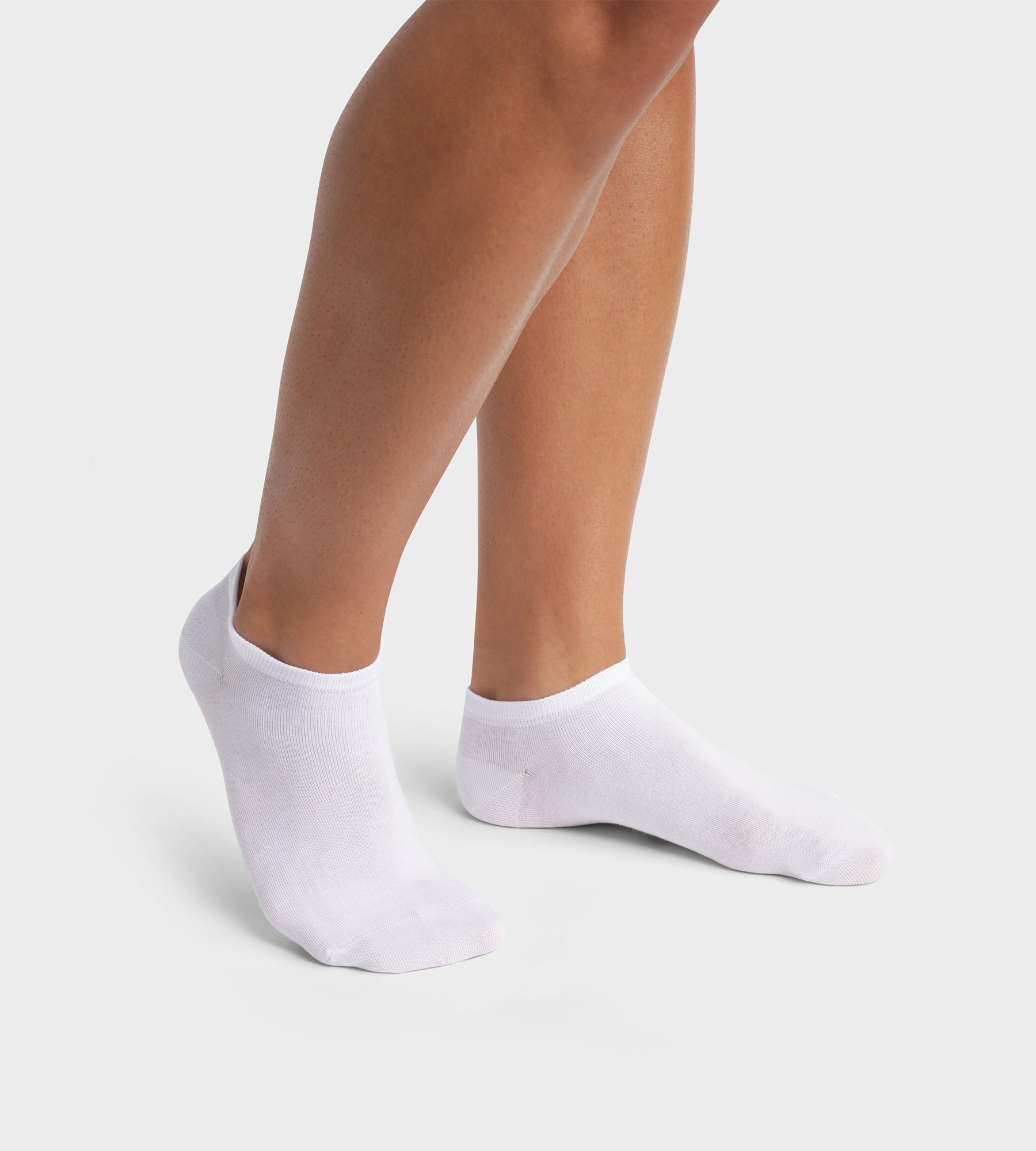DIM 2er-Pack kurze weiße Herrensocken aus Bio-Baumwolle - DIM Good