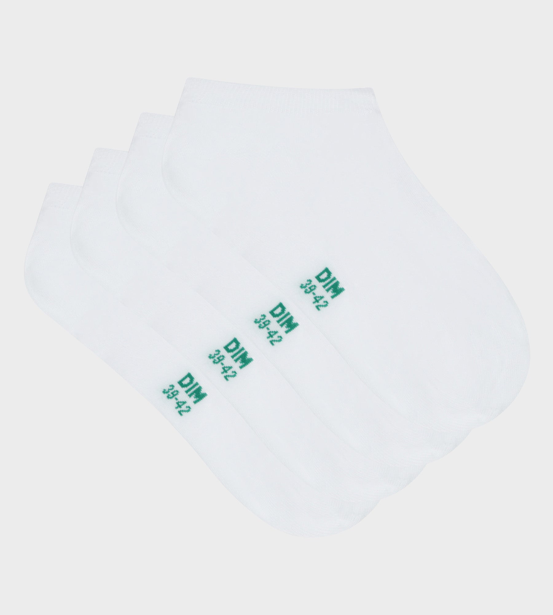 DIM 2er-Pack kurze weiße Herrensocken aus Bio-Baumwolle - DIM Good