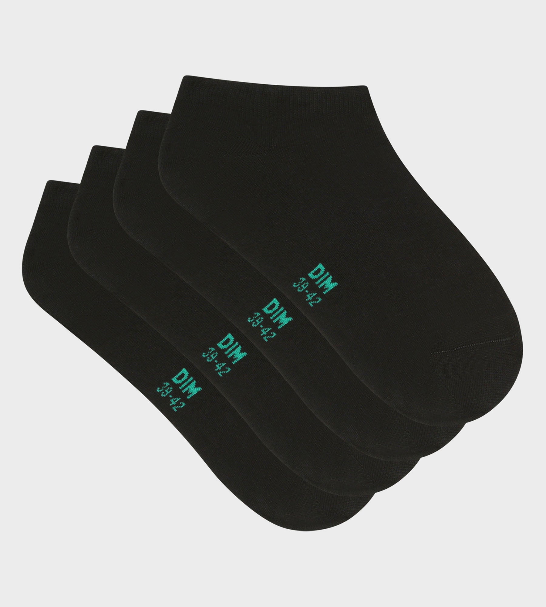 DIM 2er-Pack kurze schwarze Herrensocken aus Bio-Baumwolle - DIM Good