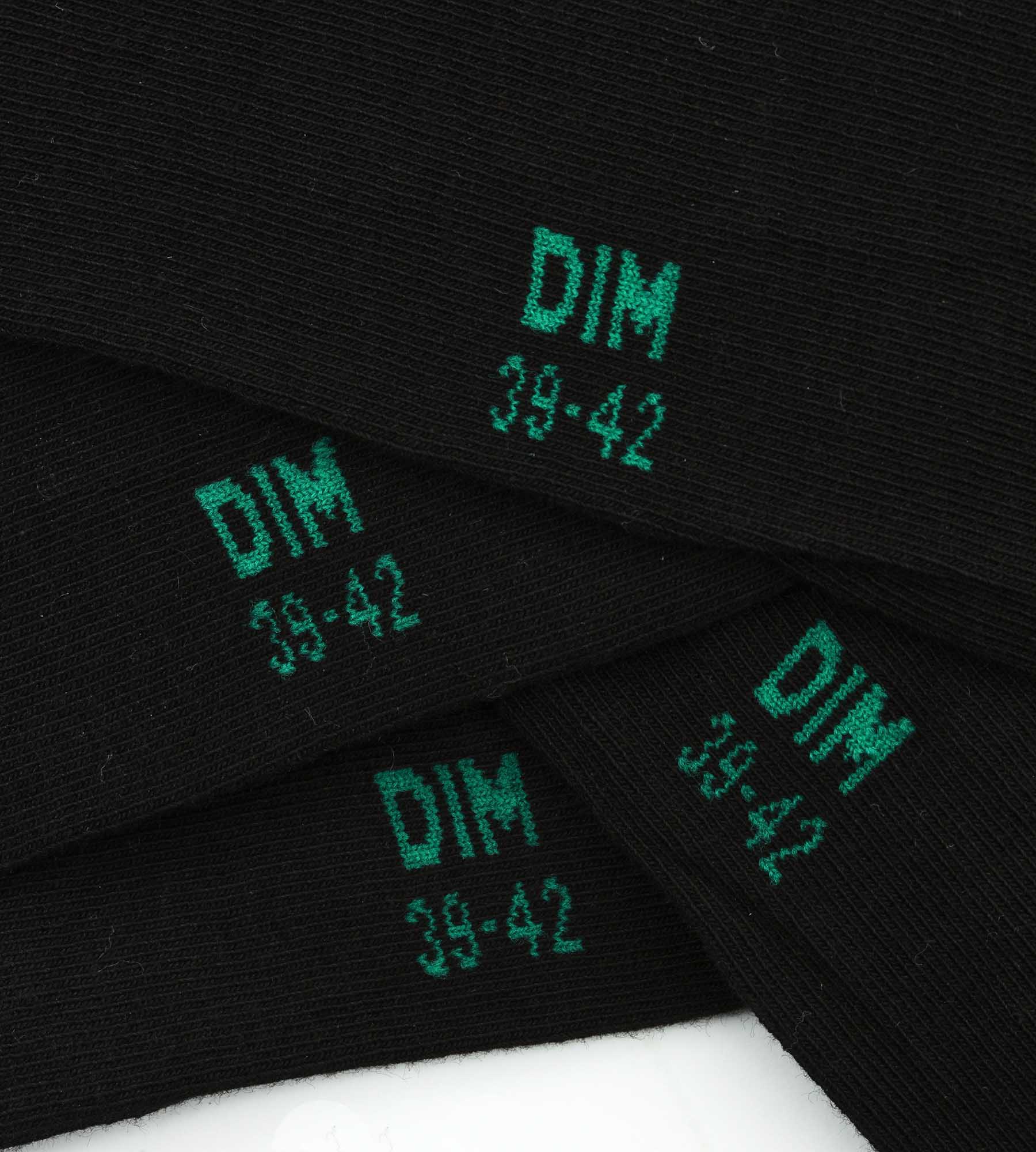 DIM 2er-Pack kurze schwarze Herrensocken aus Bio-Baumwolle - DIM Good
