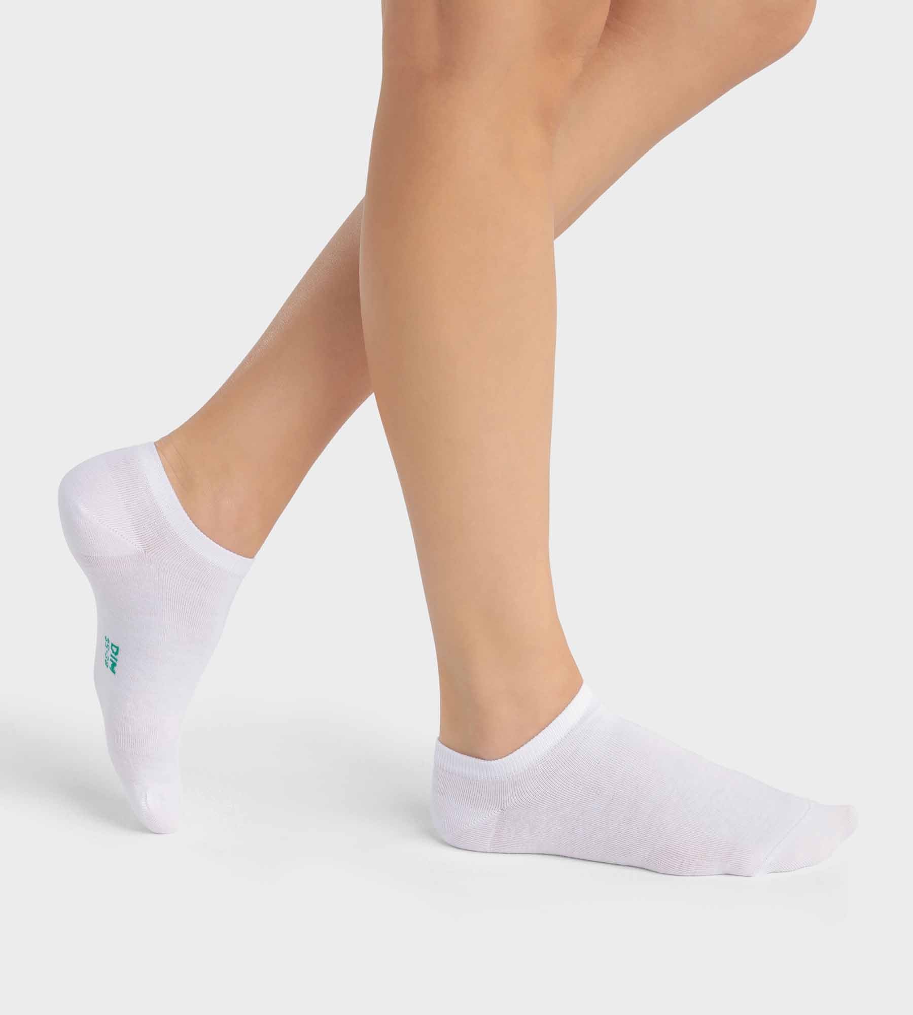 DIM 2er-Pack kurze weiße Damensocken aus Bio-Baumwolle - DIM Good
