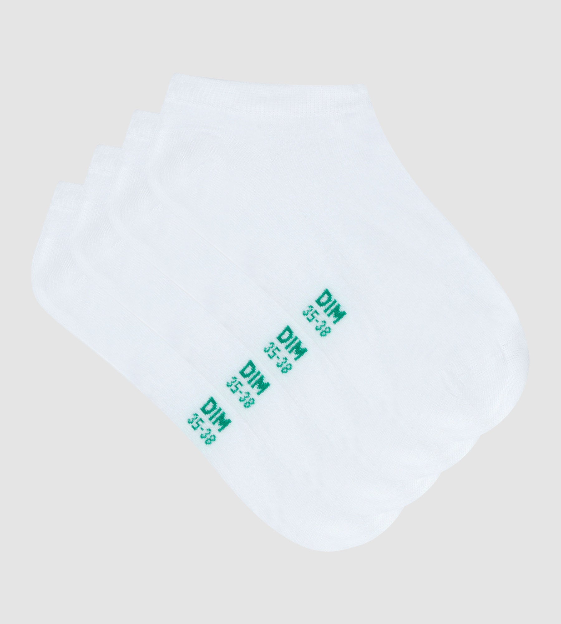 DIM 2er-Pack kurze weiße Damensocken aus Bio-Baumwolle - DIM Good