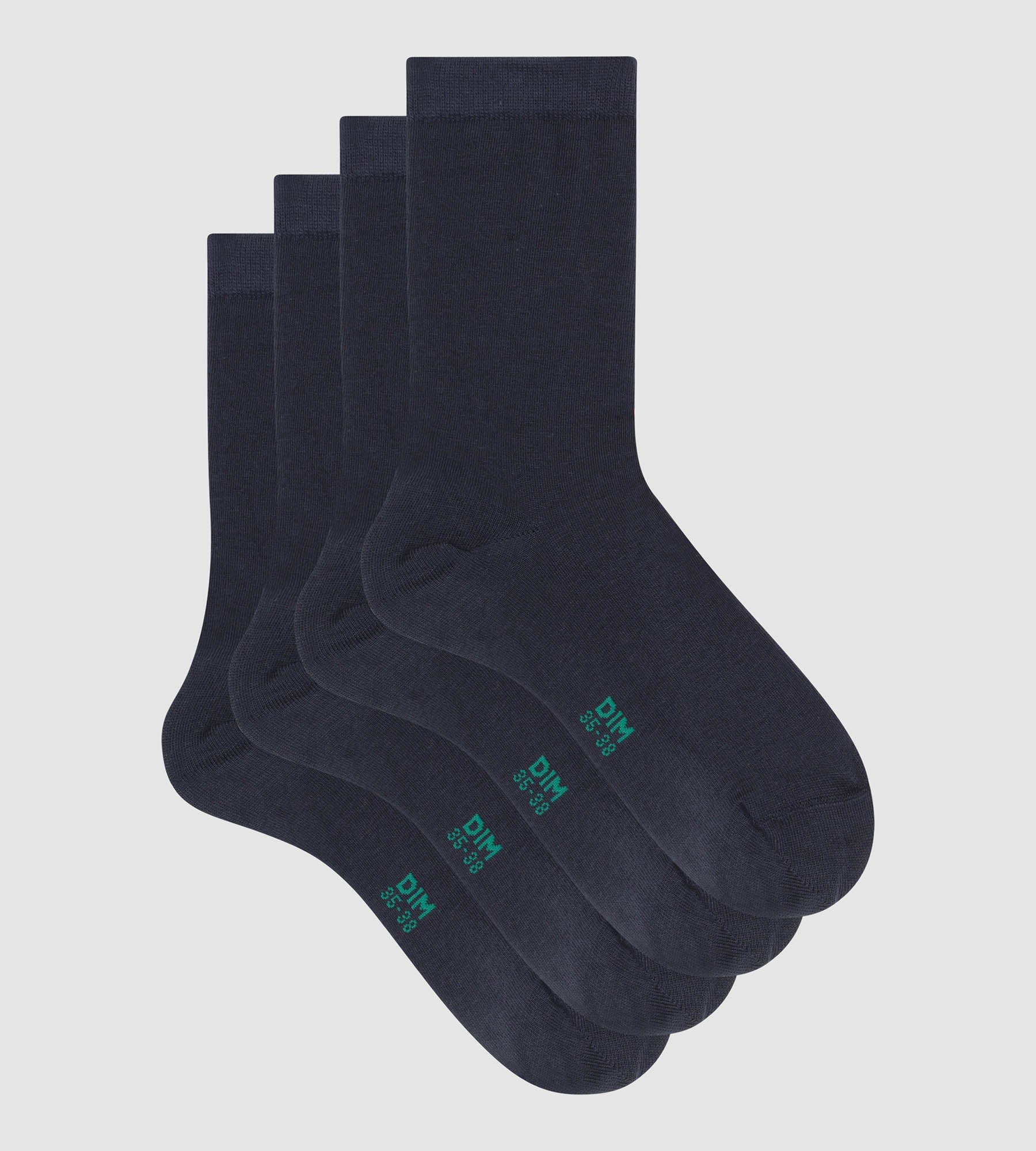 DIM 2er-Pack marineblaue Damensocken aus Bio-Baumwolle - DIM Good