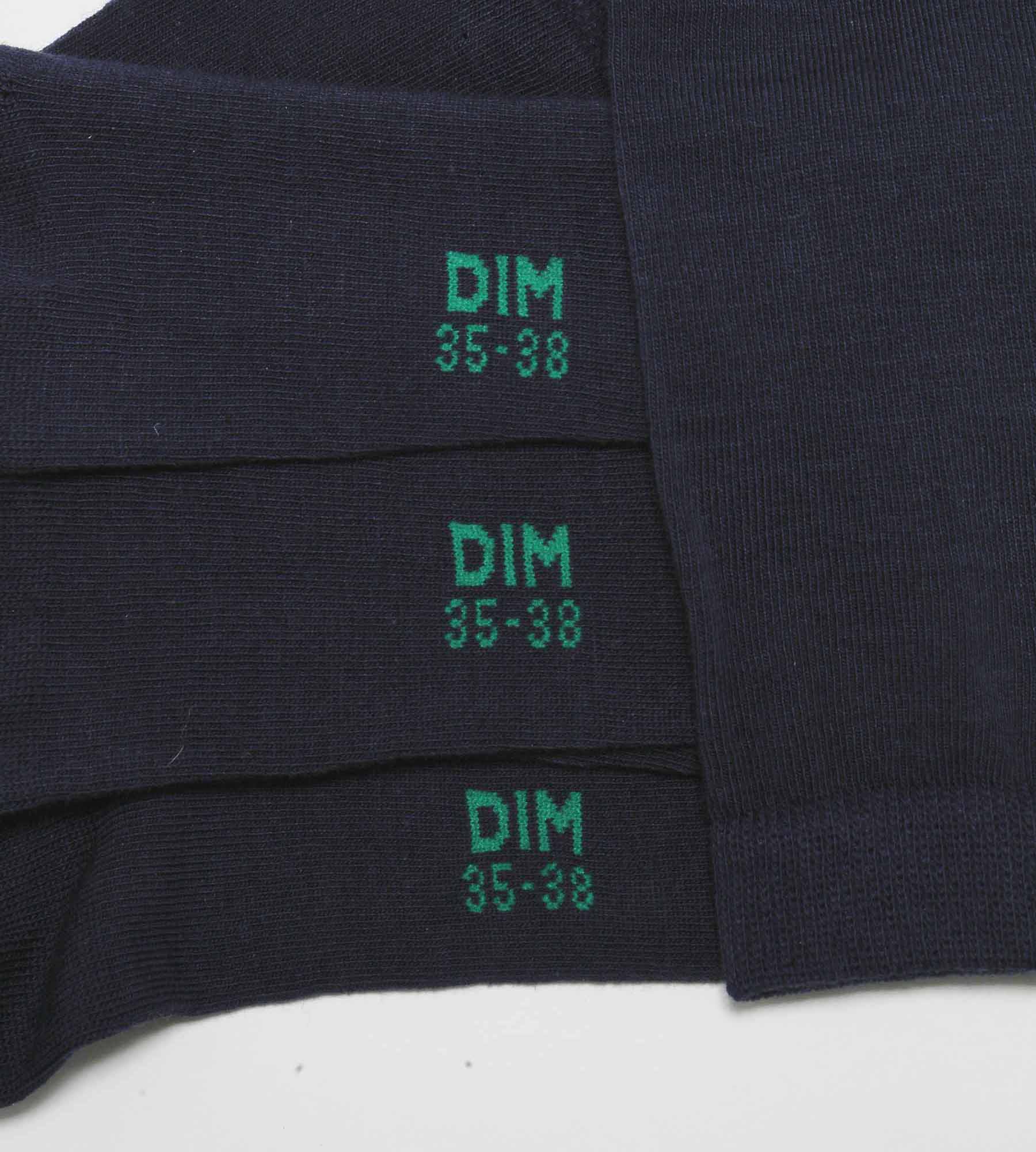 DIM 2er-Pack marineblaue Damensocken aus Bio-Baumwolle - DIM Good