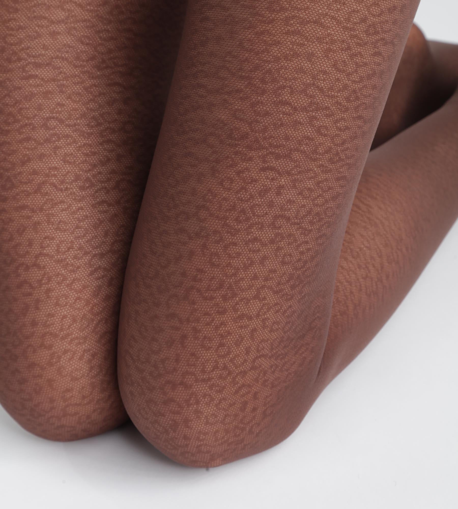 DIM Braune semi-transparente Strumpfhose mit Leopardenmuster - DIM Style
