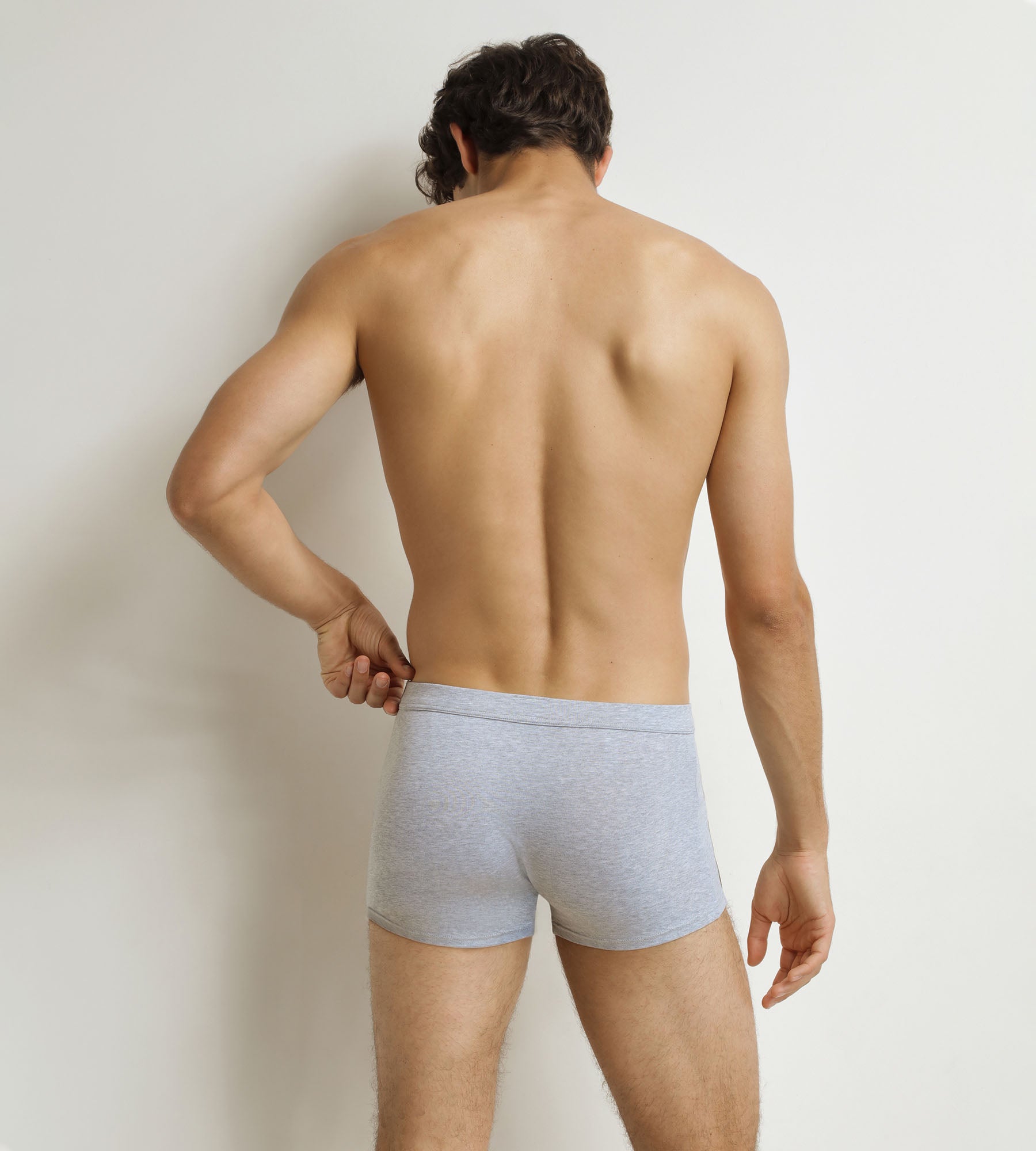 DIM Herren-Boxershorts aschgrau Classic Cotton