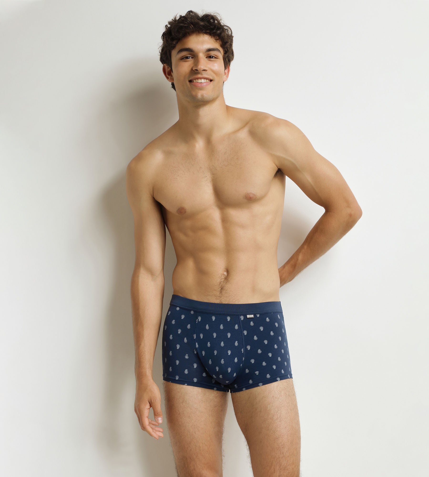 DIM Herren-Boxershorts Schwarz Tropfenmuster Classic Cotton