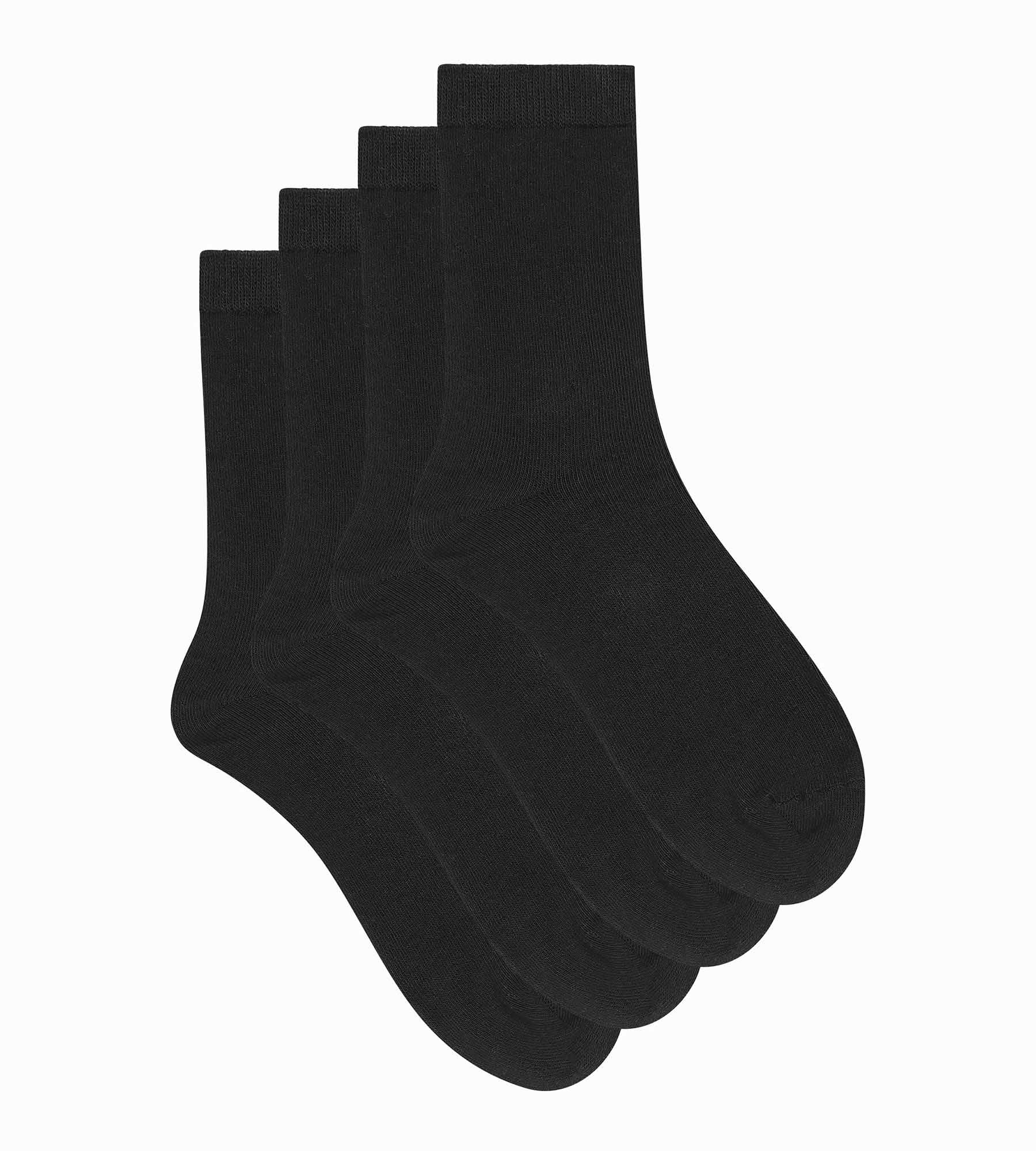 DIM 2-Paar-Set Damen-Socken Schwarz Thermo Fleece