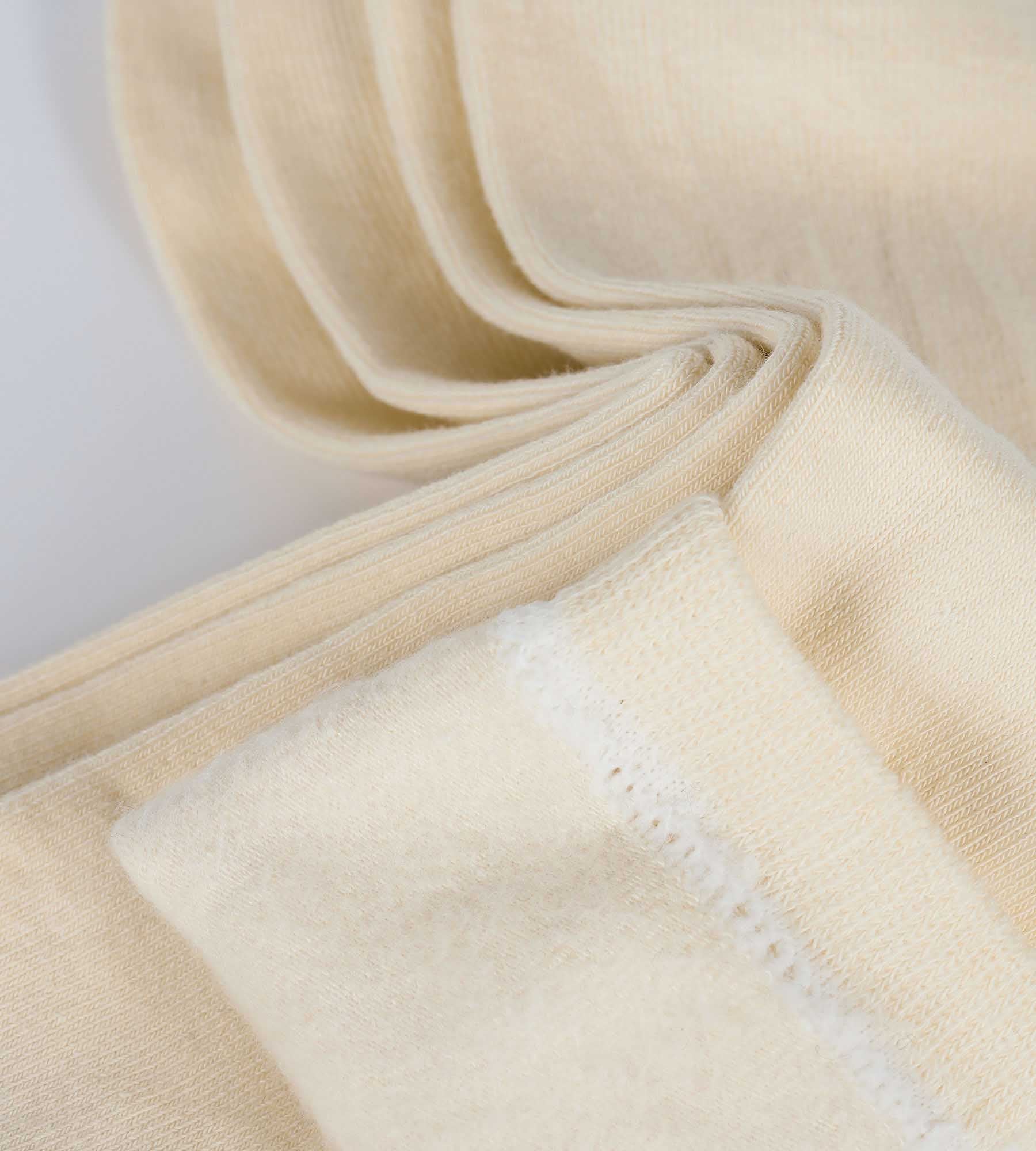 DIM 2-Paar-Set Damen-Socken Creme Thermo Fleece