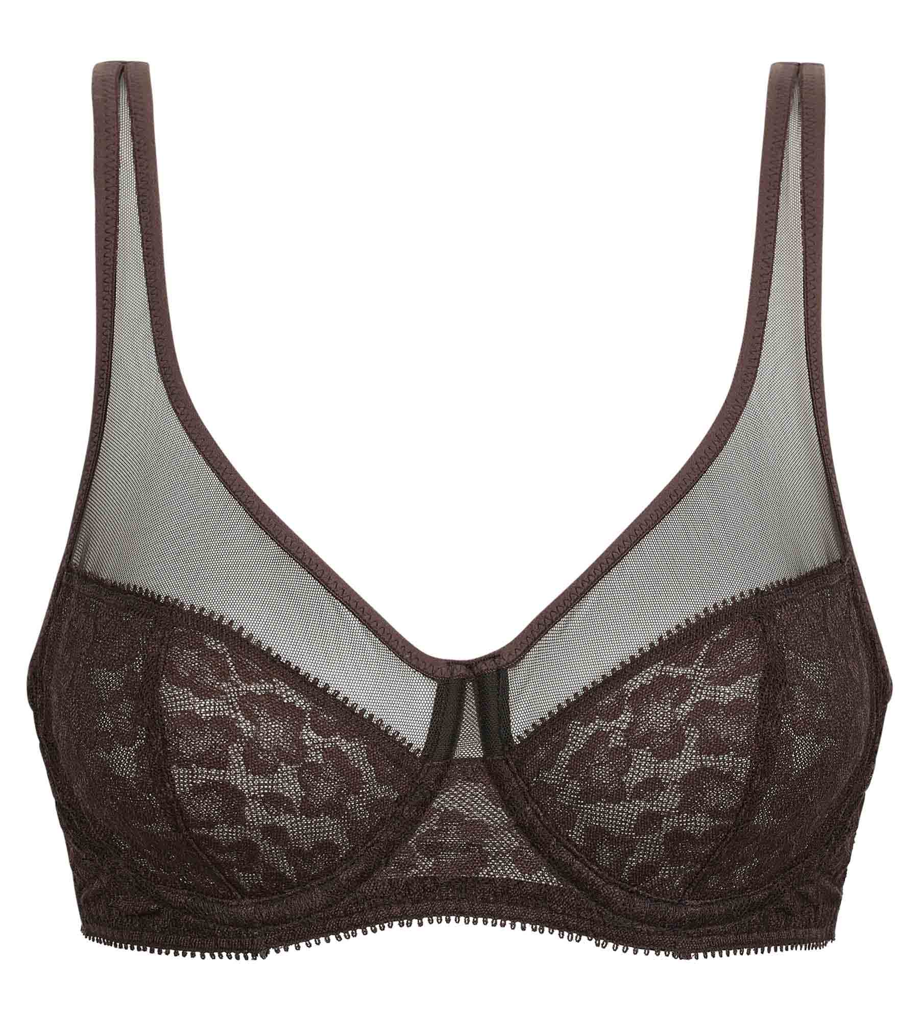 DIM Kakaobrauner Bügel-BH mit Leoparden-Muster – Generous Limited Edition