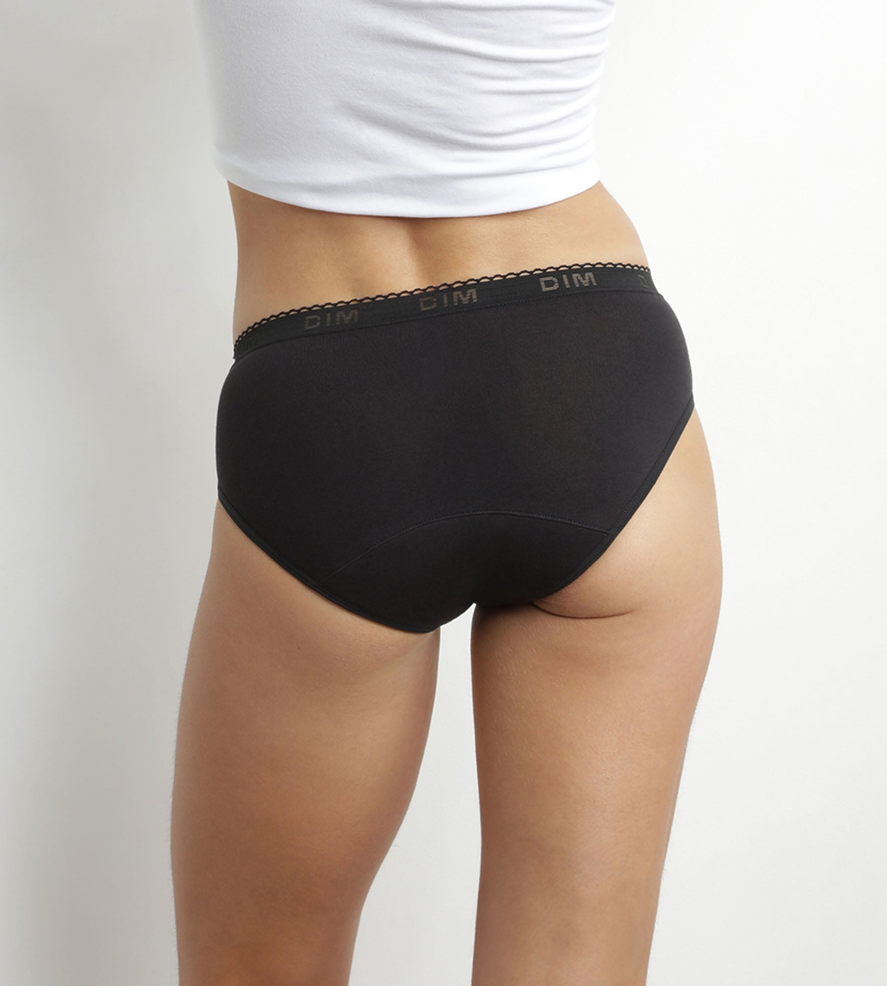 DIM 5er-Pack Socken aus schwarzer Baumwolle mit EcoDim-Aufklebern