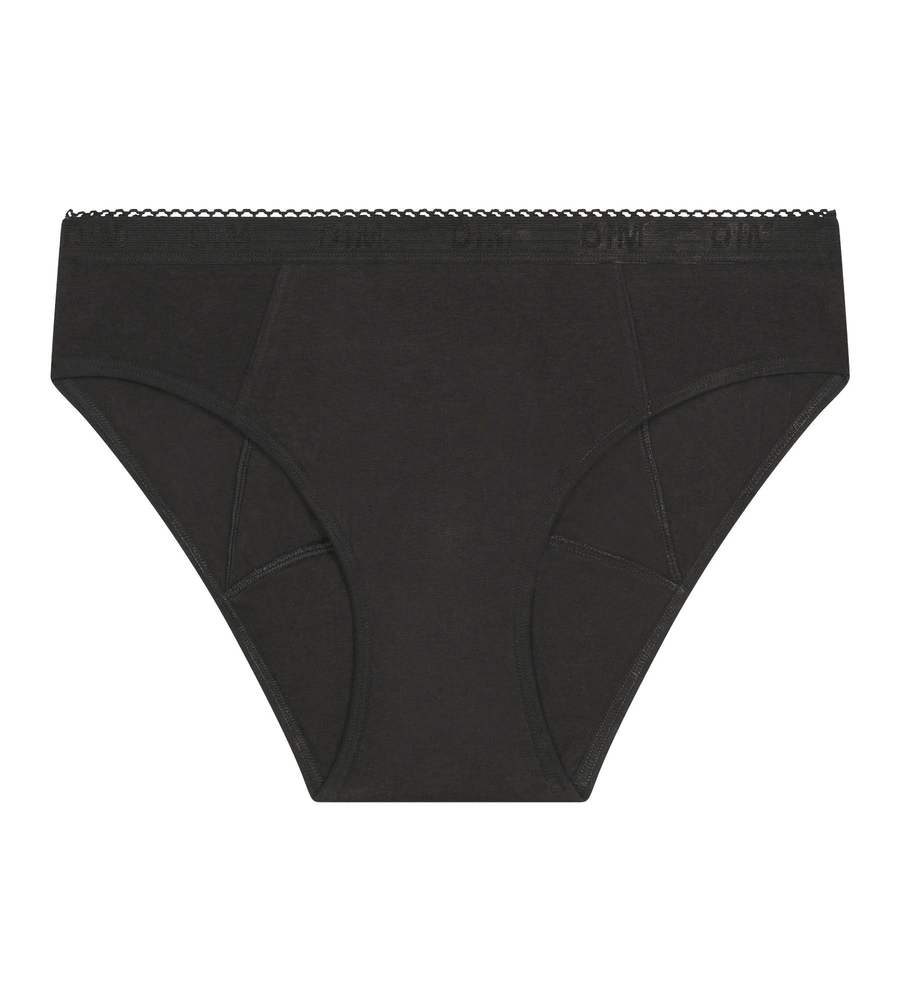 DIM 5er-Pack Socken aus schwarzer Baumwolle mit EcoDim-Aufklebern