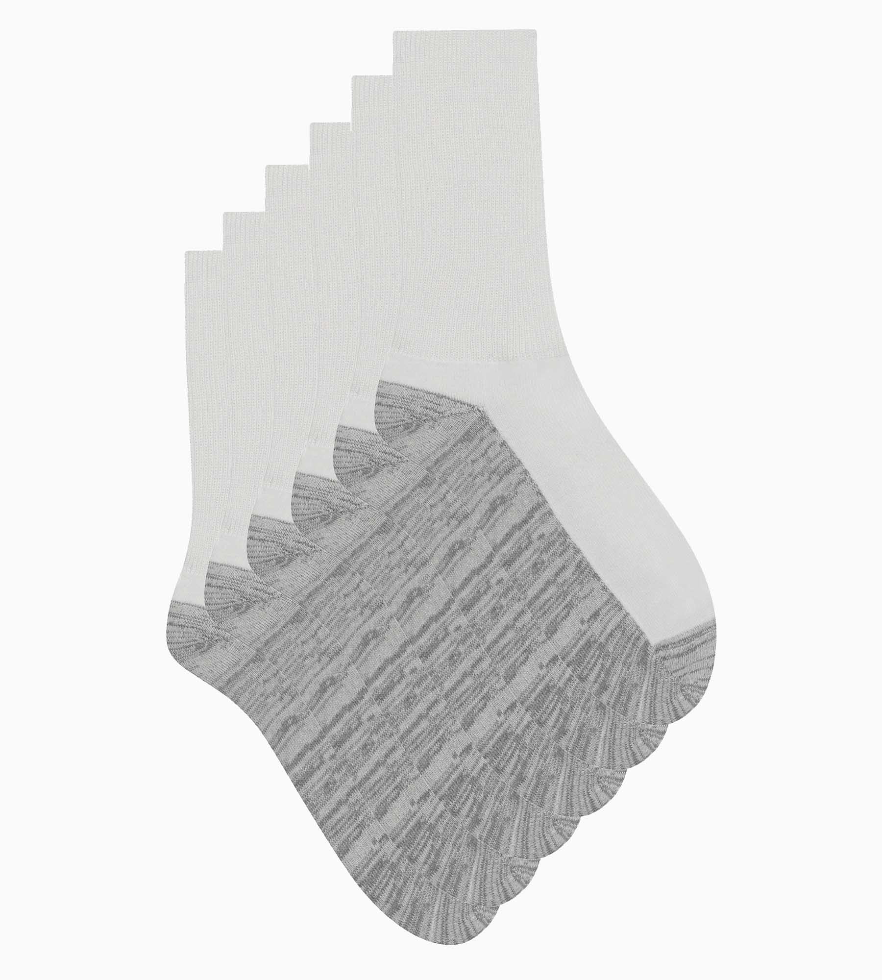 DIM Packung mit 3 Paar Herren-Baumwollsocken Weiß Grau EcoDim Sport