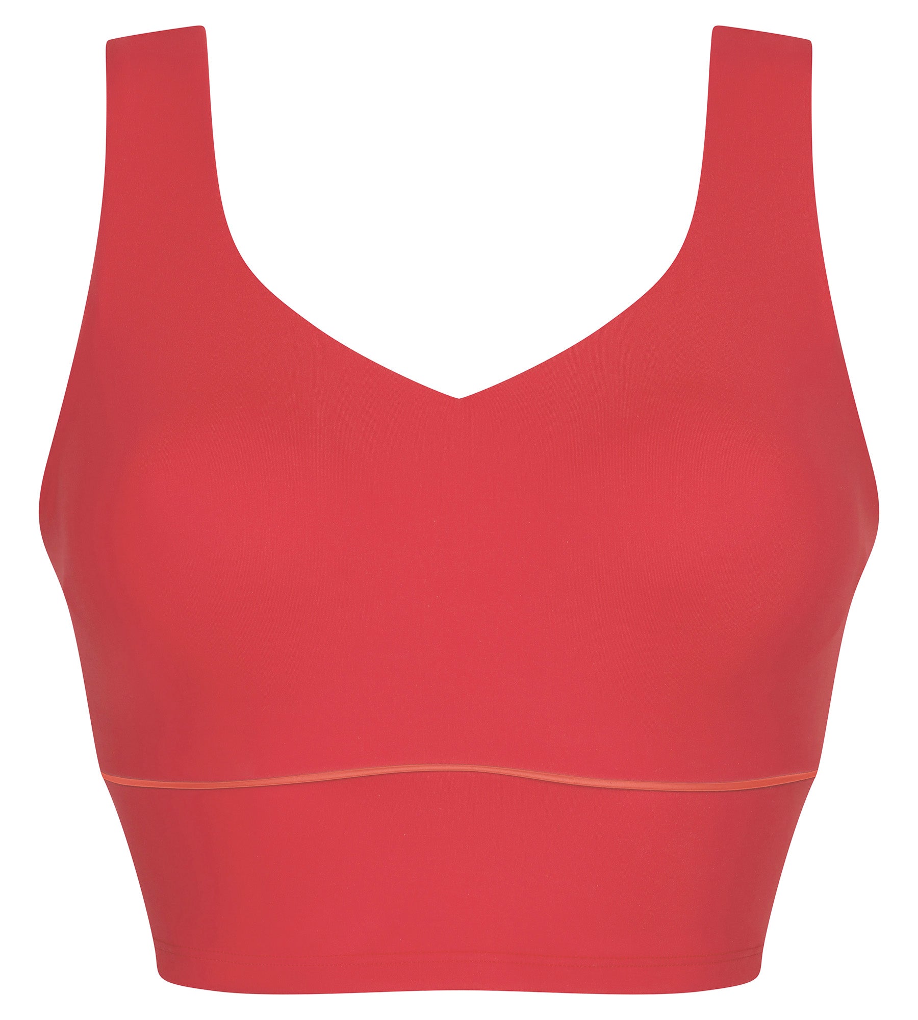 DIM Dim Move langer formender Mikrofaser-Sport-BH in Rot